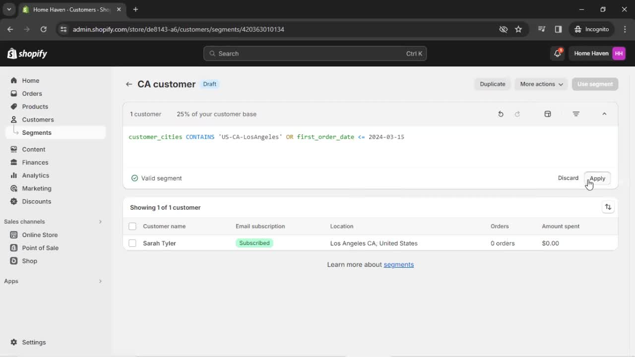 CRM screenshot