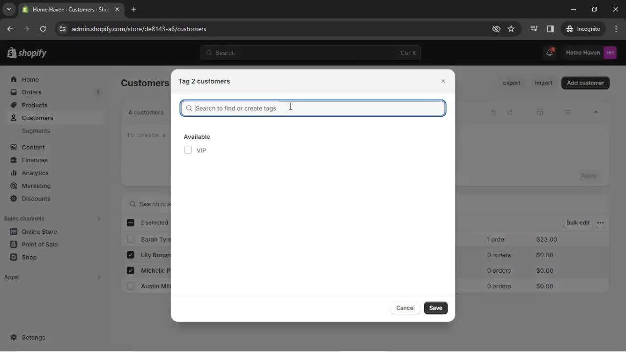 CRM screenshot