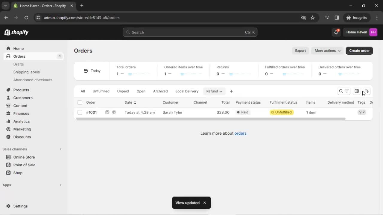 CRM screenshot