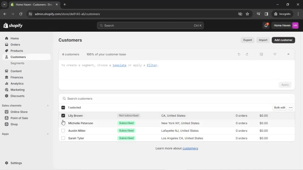 CRM screenshot