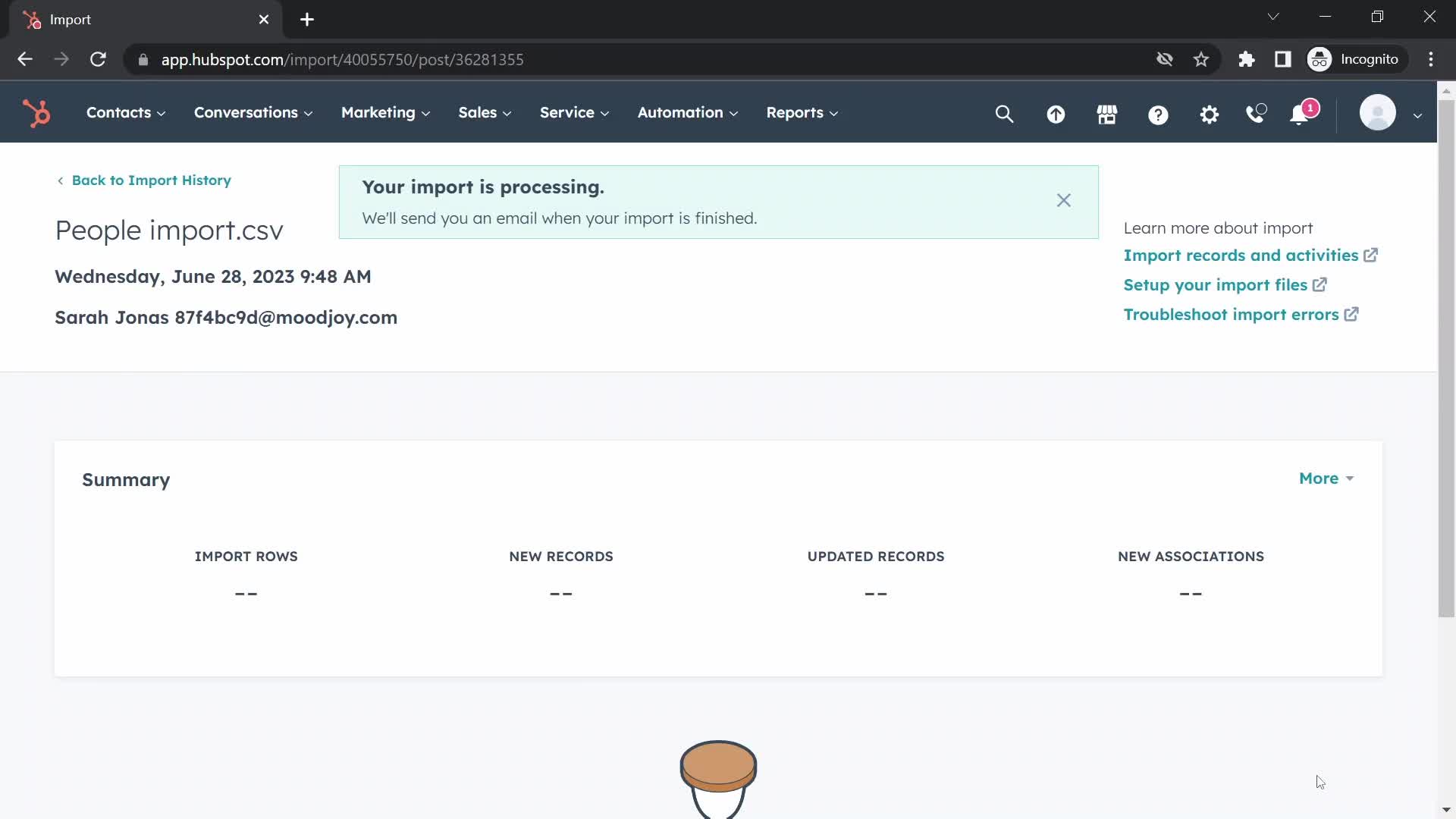 CSV import on HubSpot CRM video thumbnail