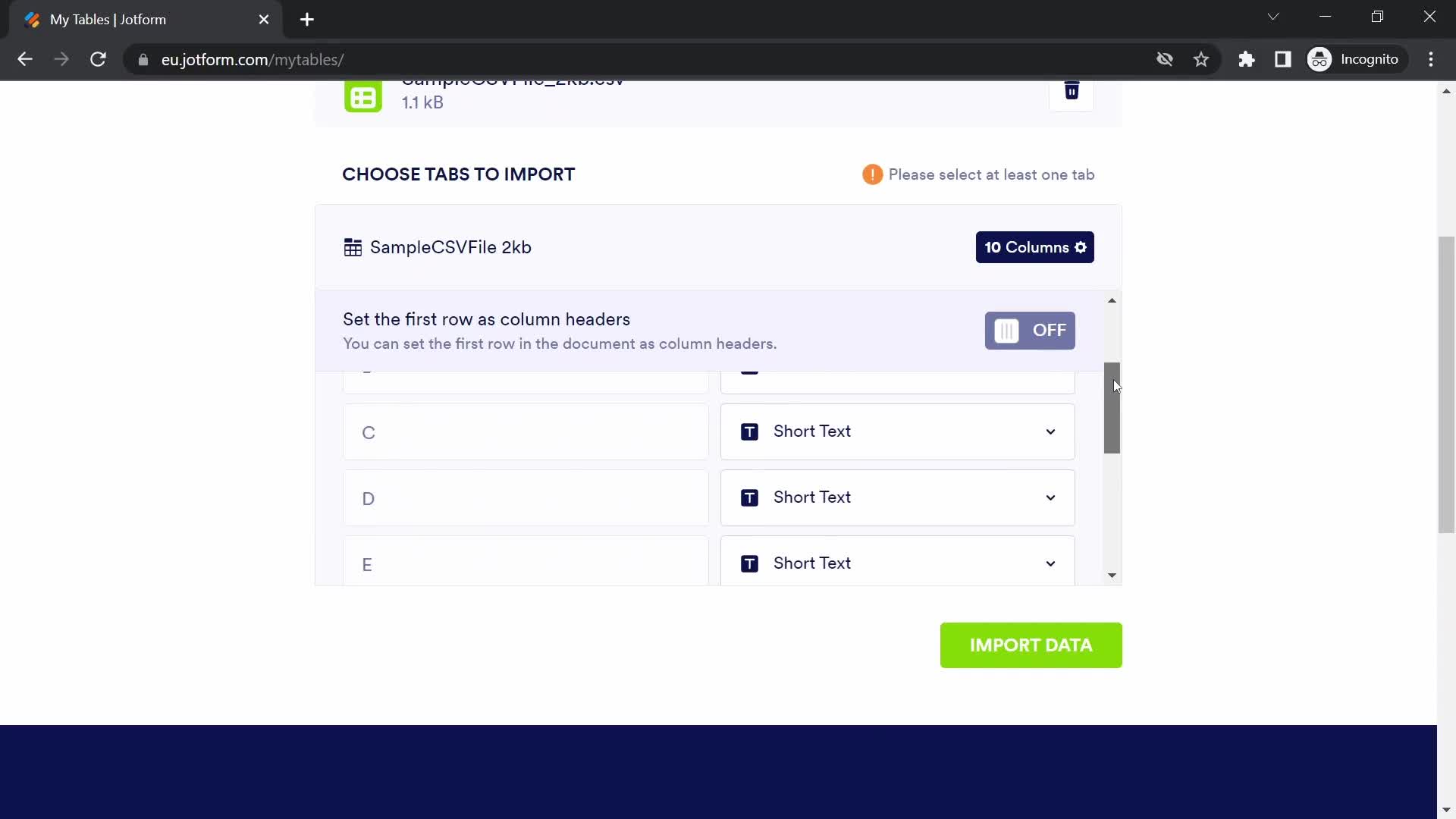 CSV import on Jotform video thumbnail