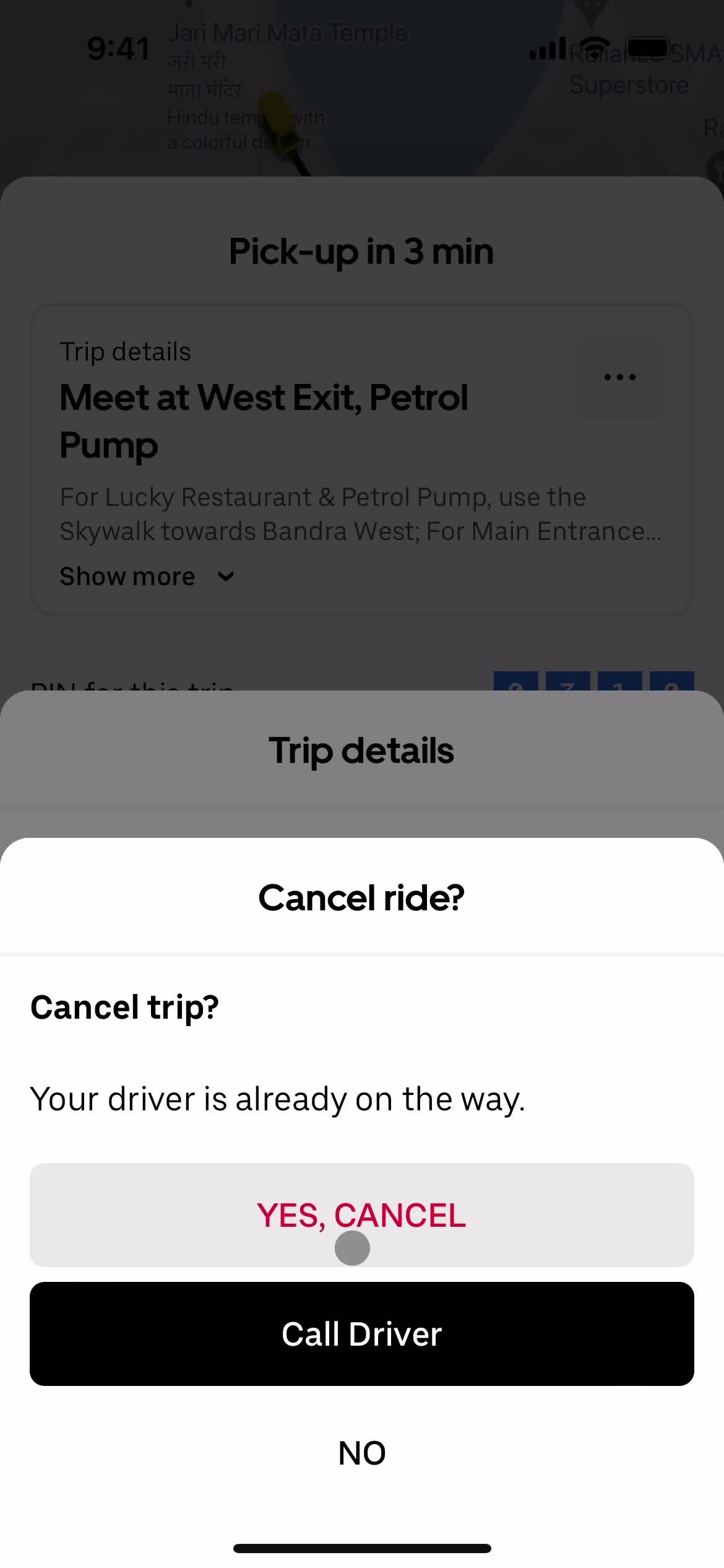 Cancelling a booking on Uber video thumbnail