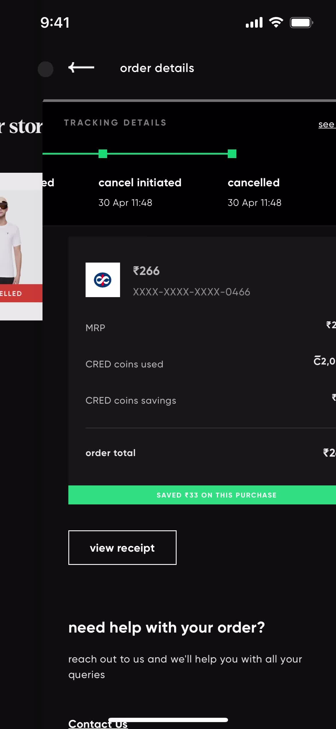 Cancelling an order on CRED video thumbnail