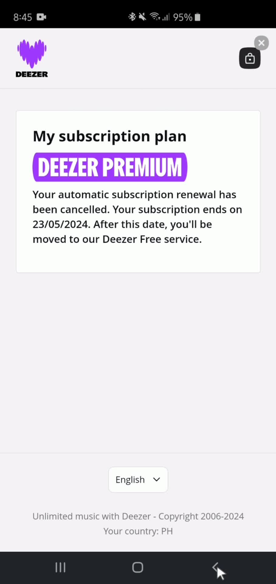 Cancelling your subscription on Deezer video thumbnail