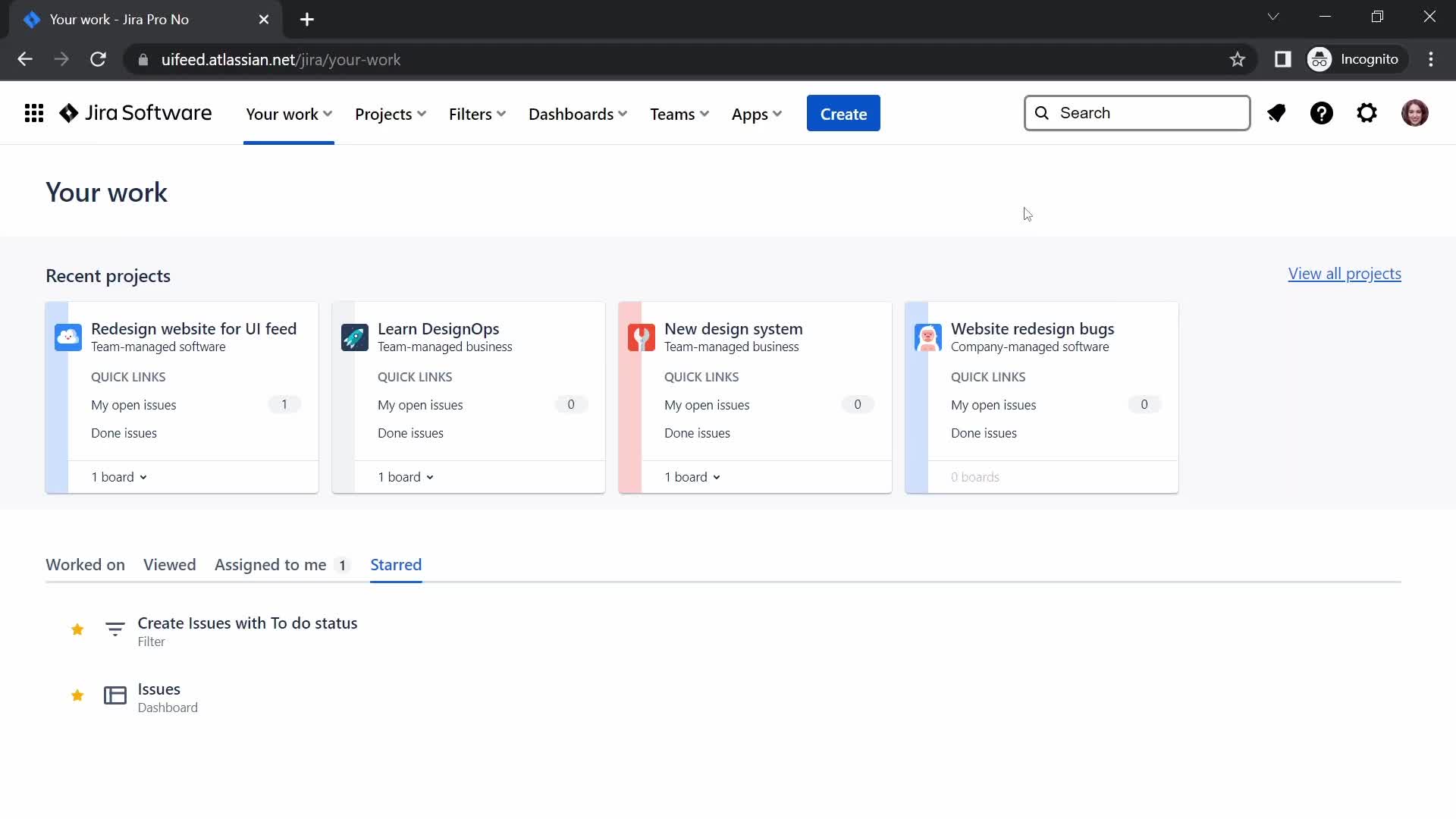 Screenshot of Dashboard on Cancelling your subscription on Jira user flow