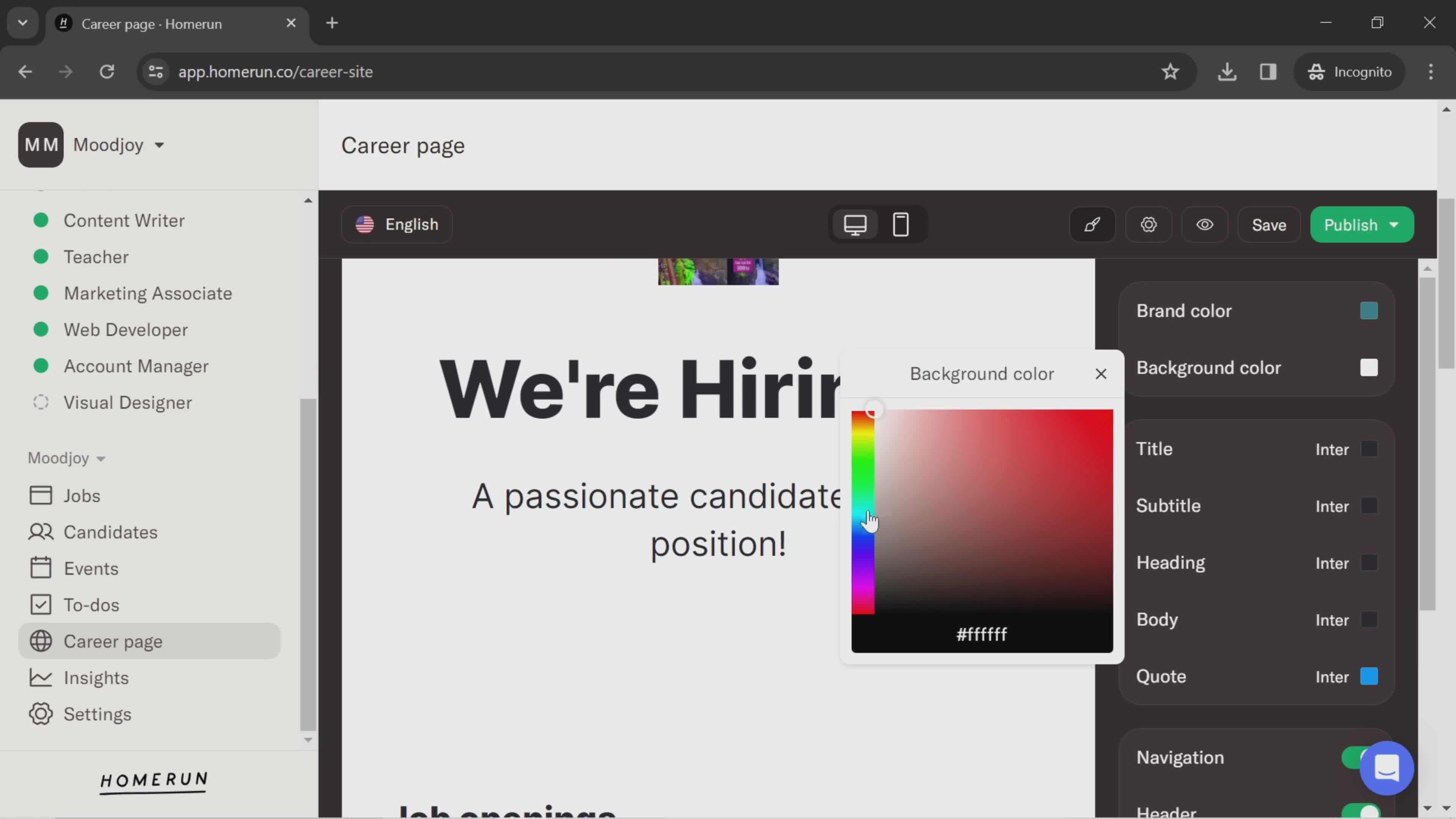 Creating a career page on Homerun video thumbnail