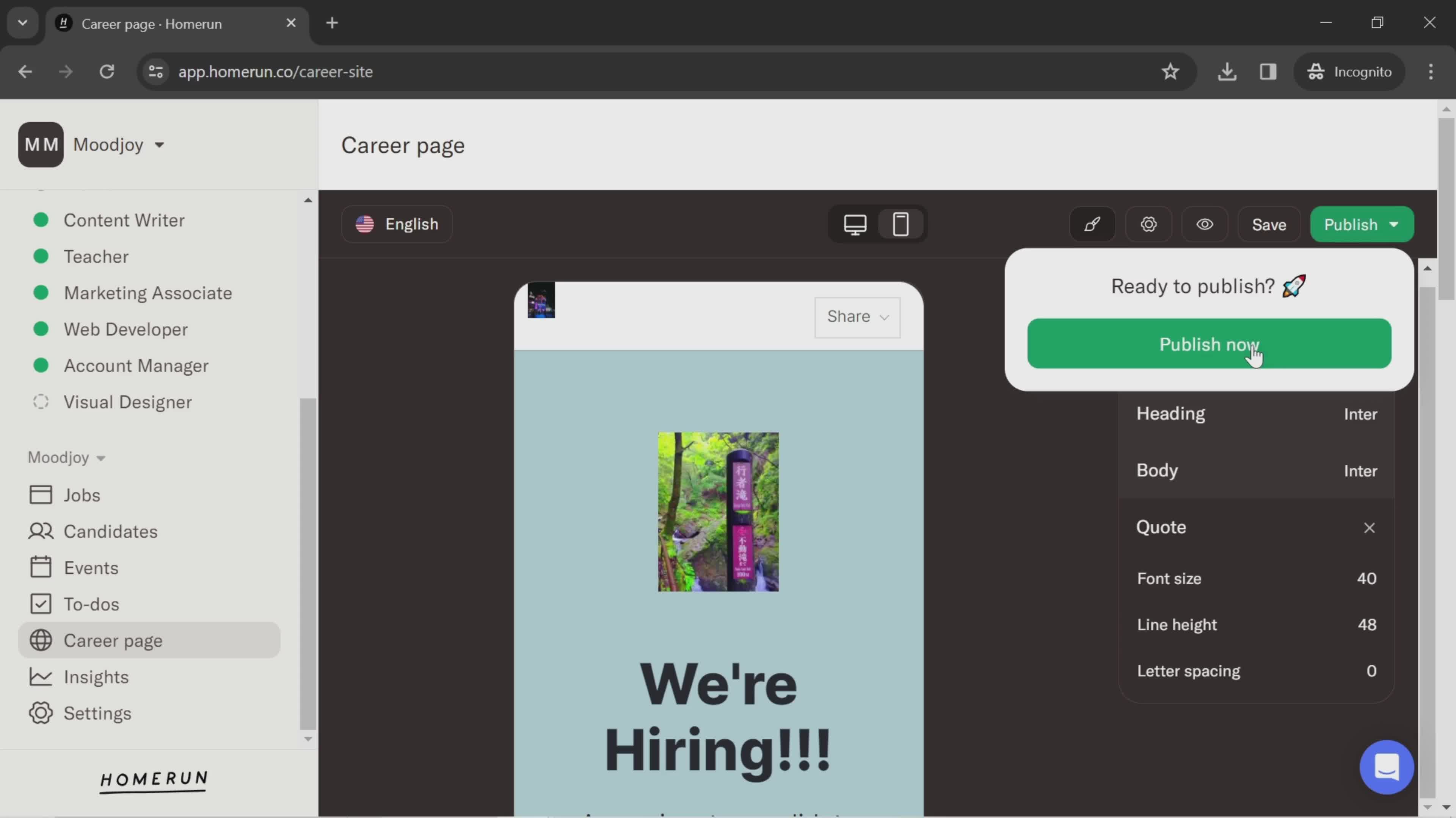 Creating a career page on Homerun video thumbnail