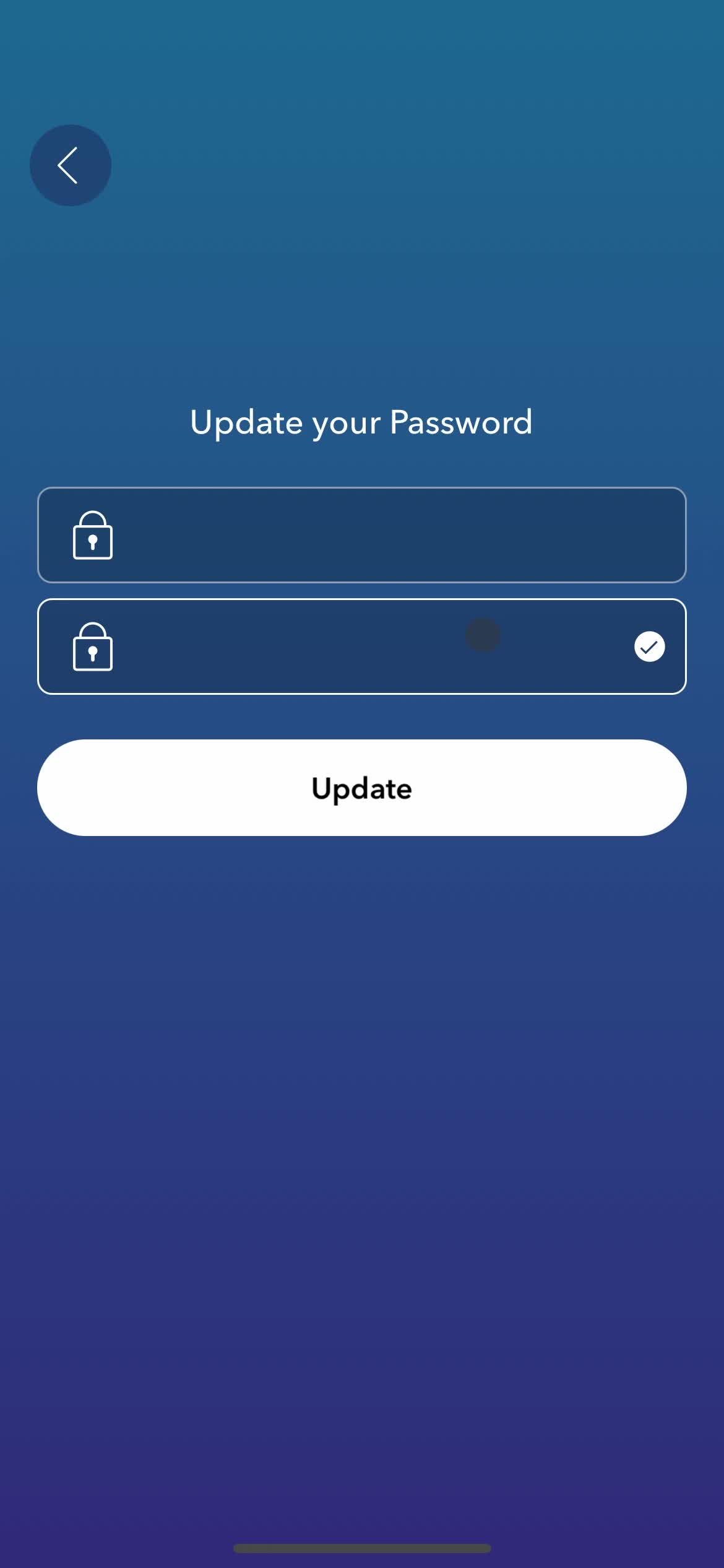 Changing password screenshot