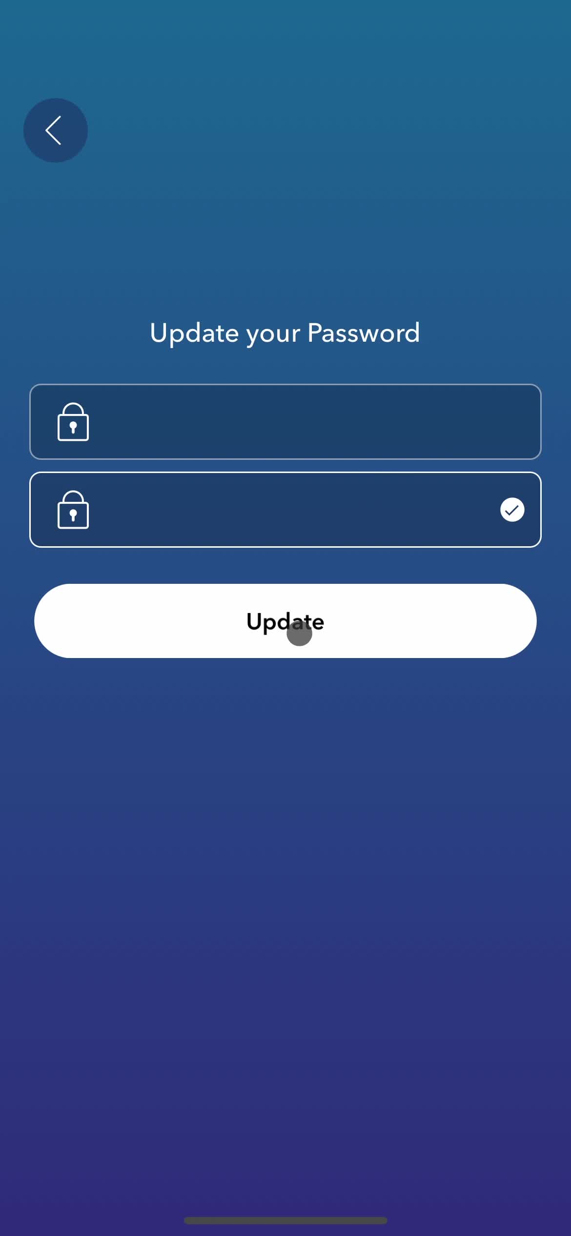 Changing password screenshot