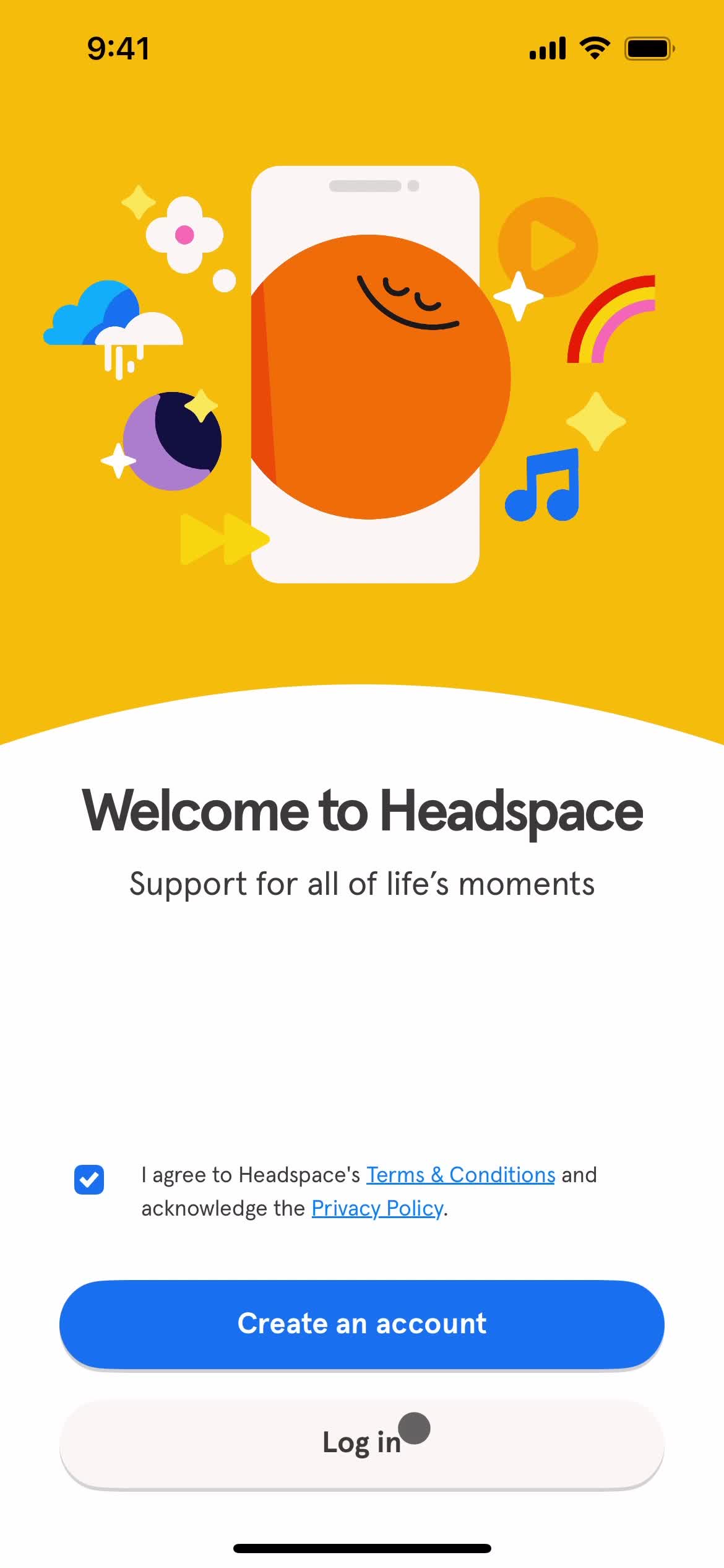 Resetting password on Headspace video thumbnail