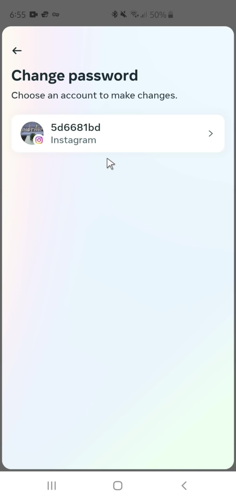 Changing password on Instagram video thumbnail