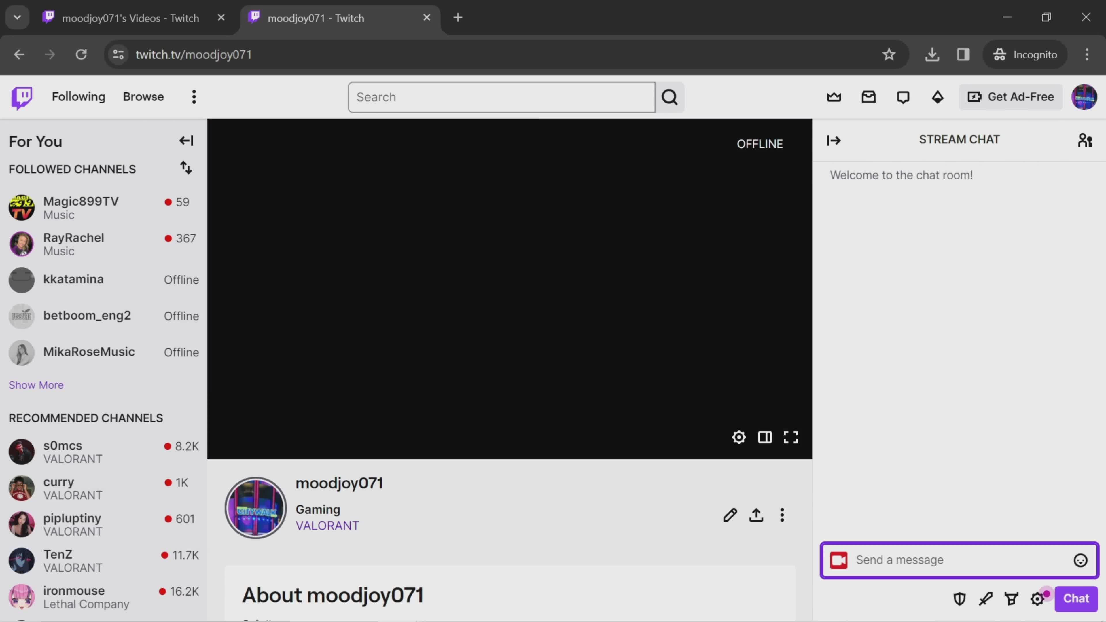 Channel screenshot