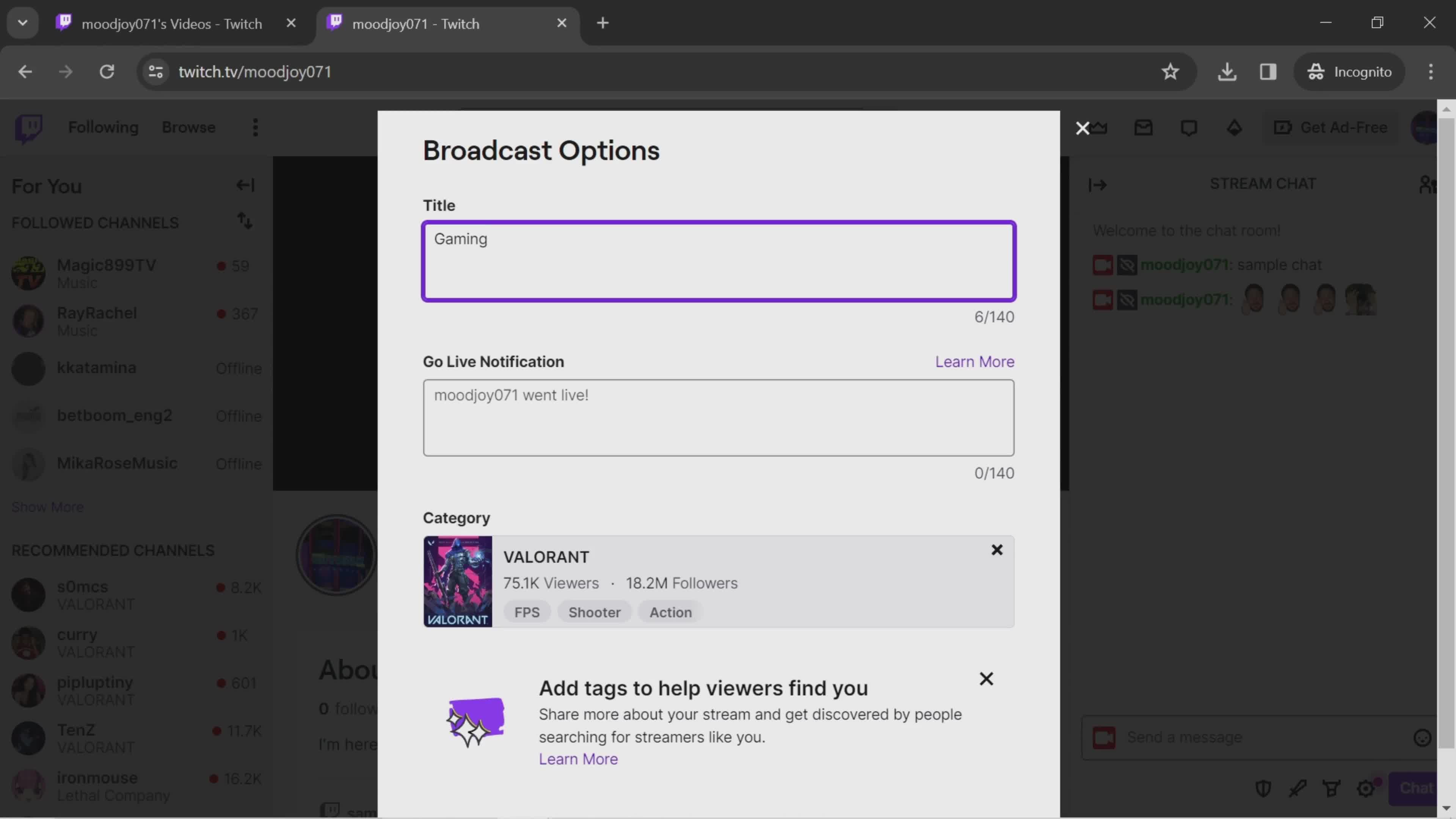 Channel on Twitch video thumbnail