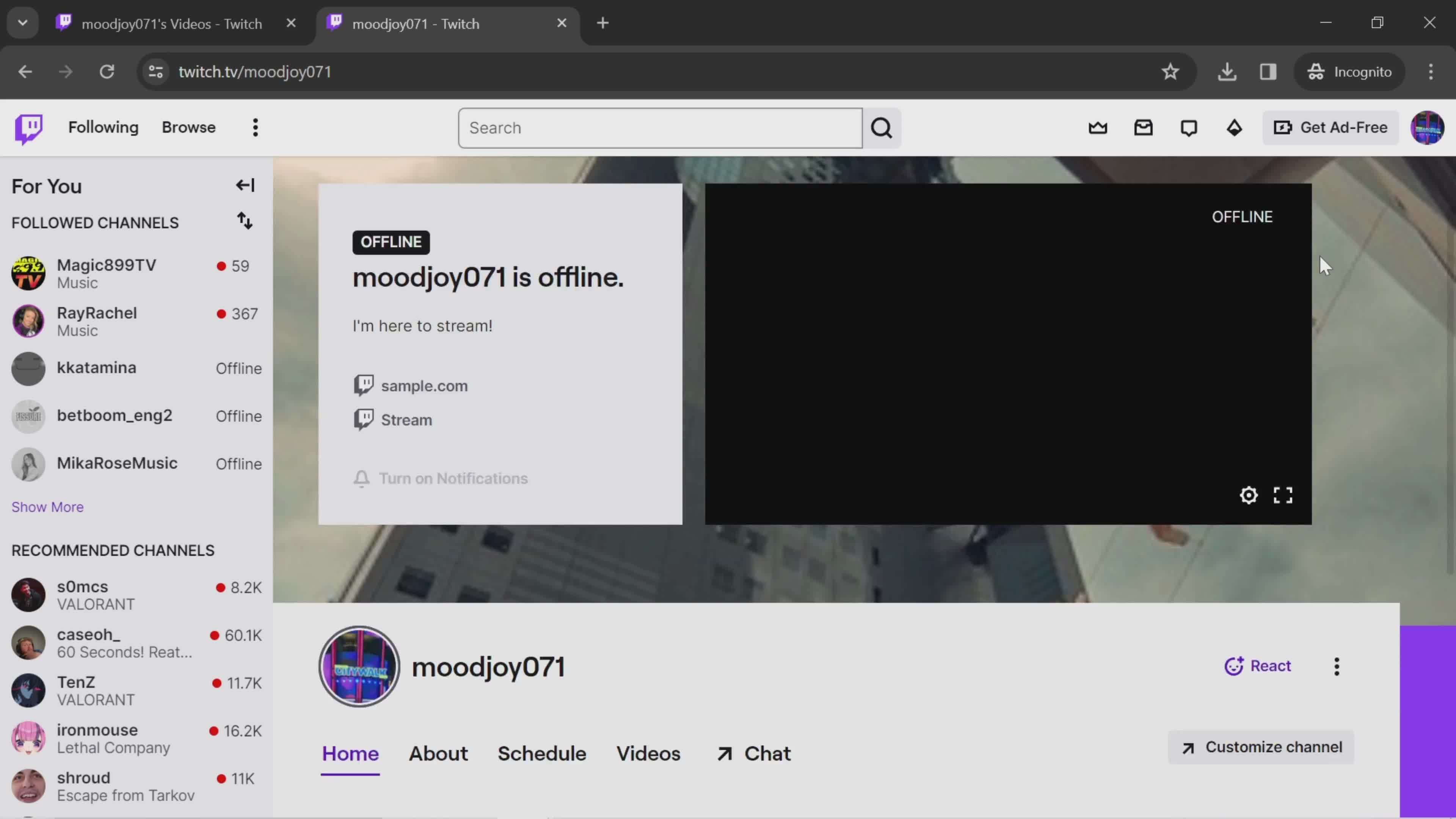 Channel on Twitch video thumbnail