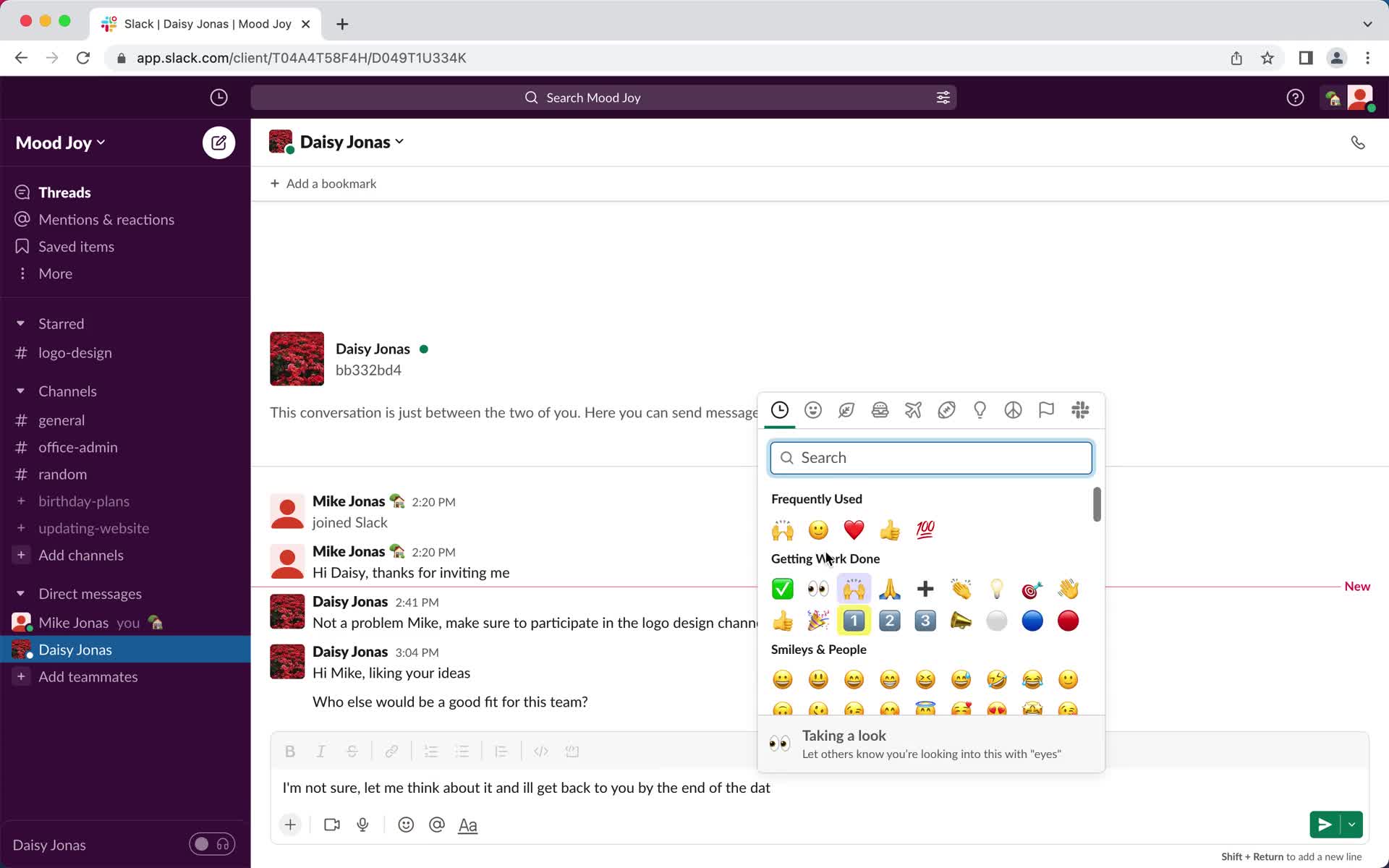 Chat screenshot