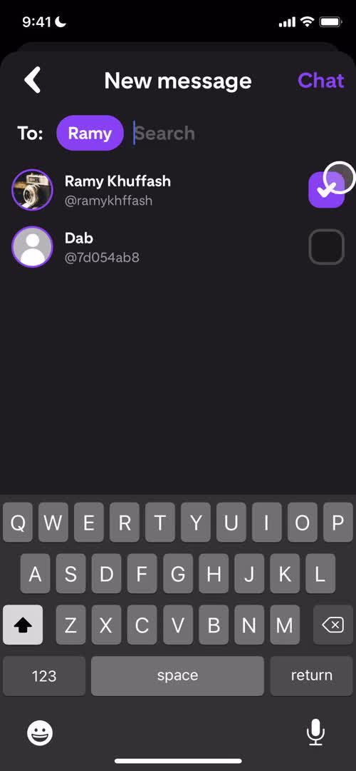 Chat screenshot