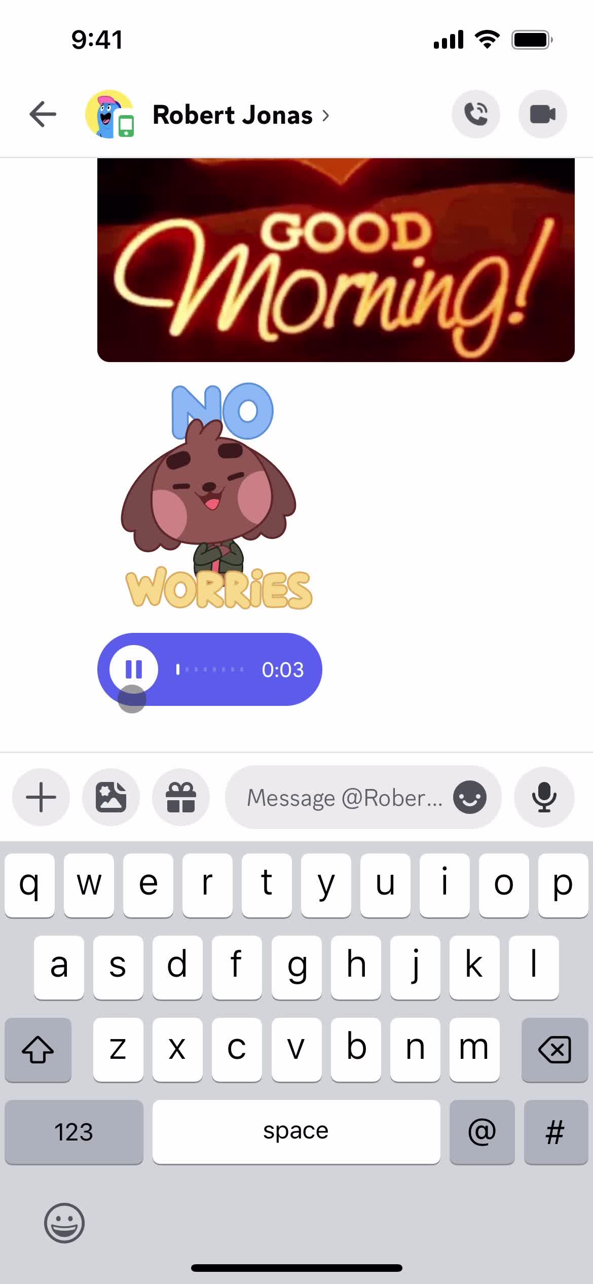 Chatting screenshot