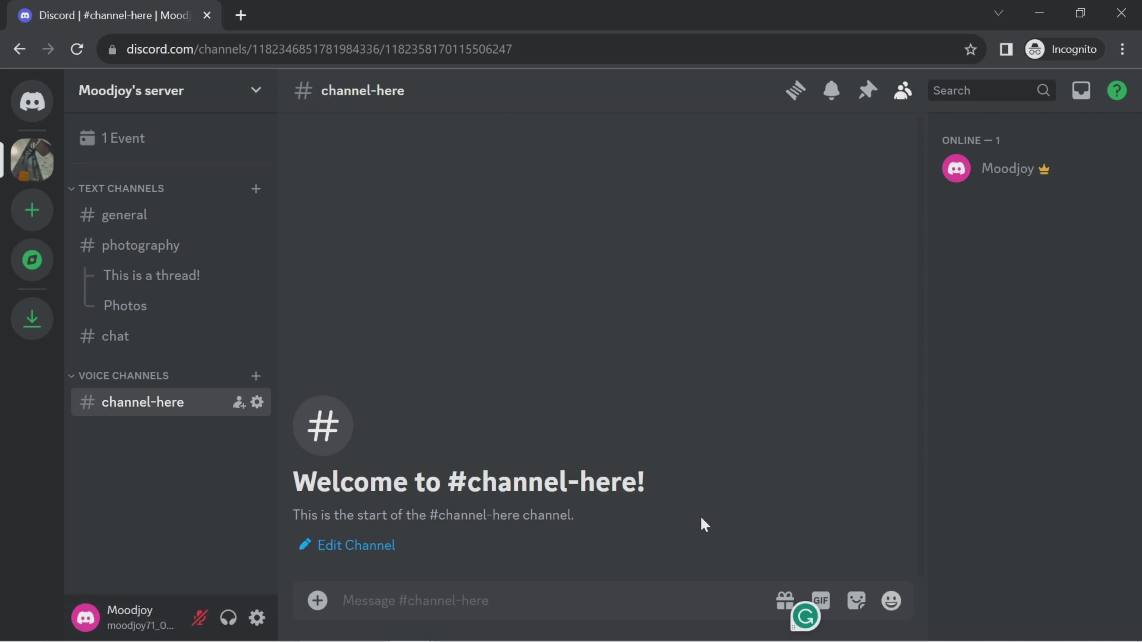 Chat screenshot