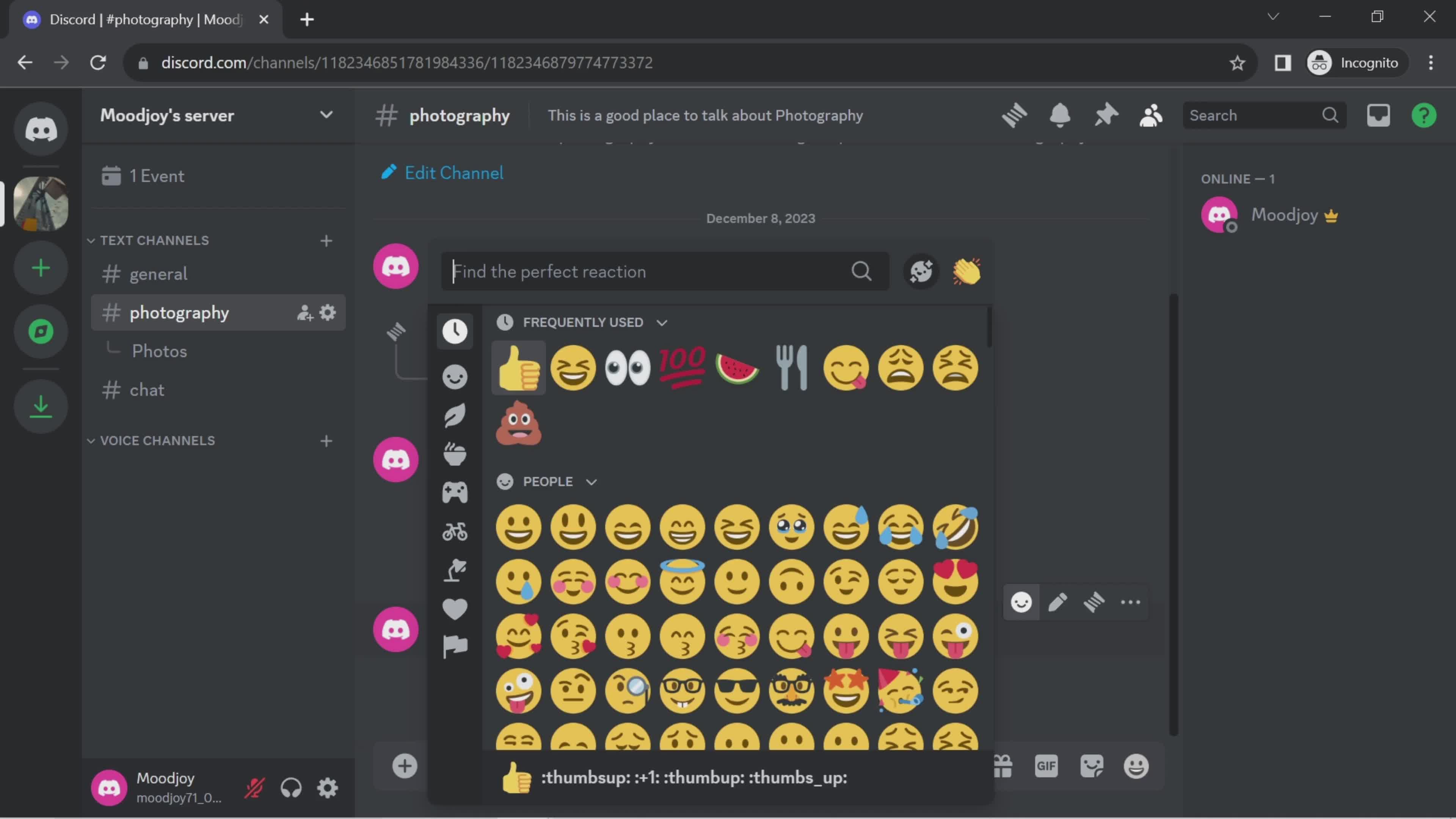 Chat screenshot