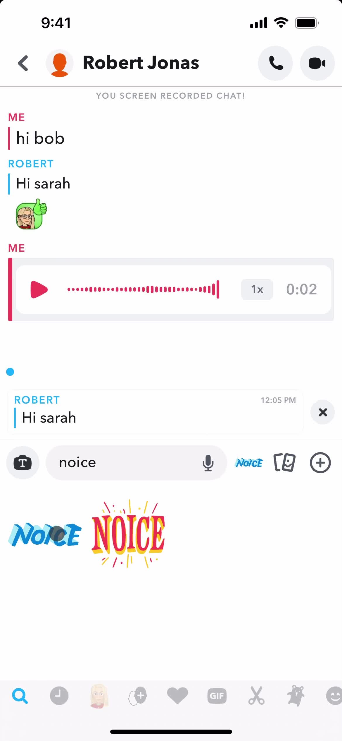 Chat screenshot