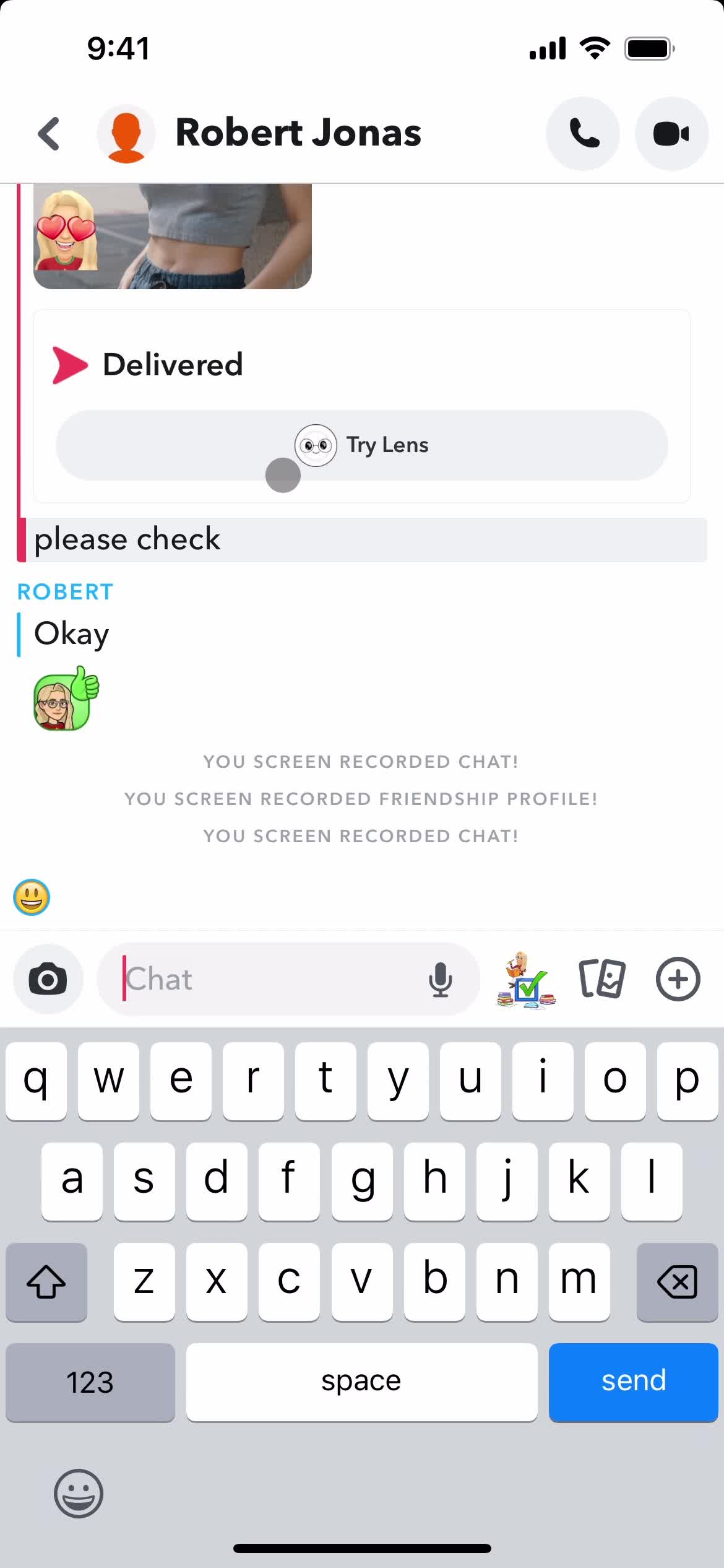 Chat screenshot