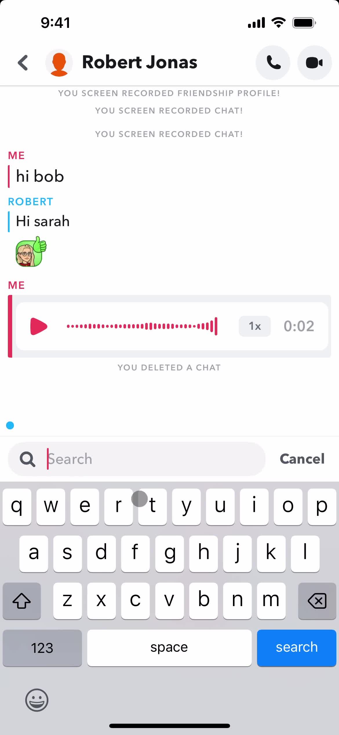 Chat screenshot