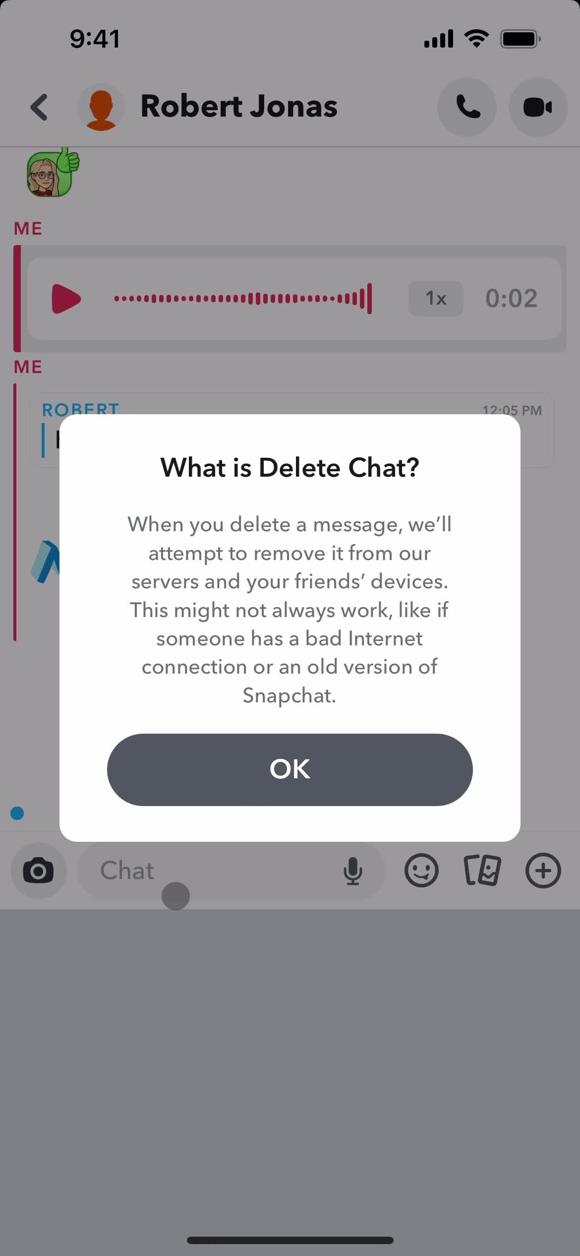 Chat screenshot