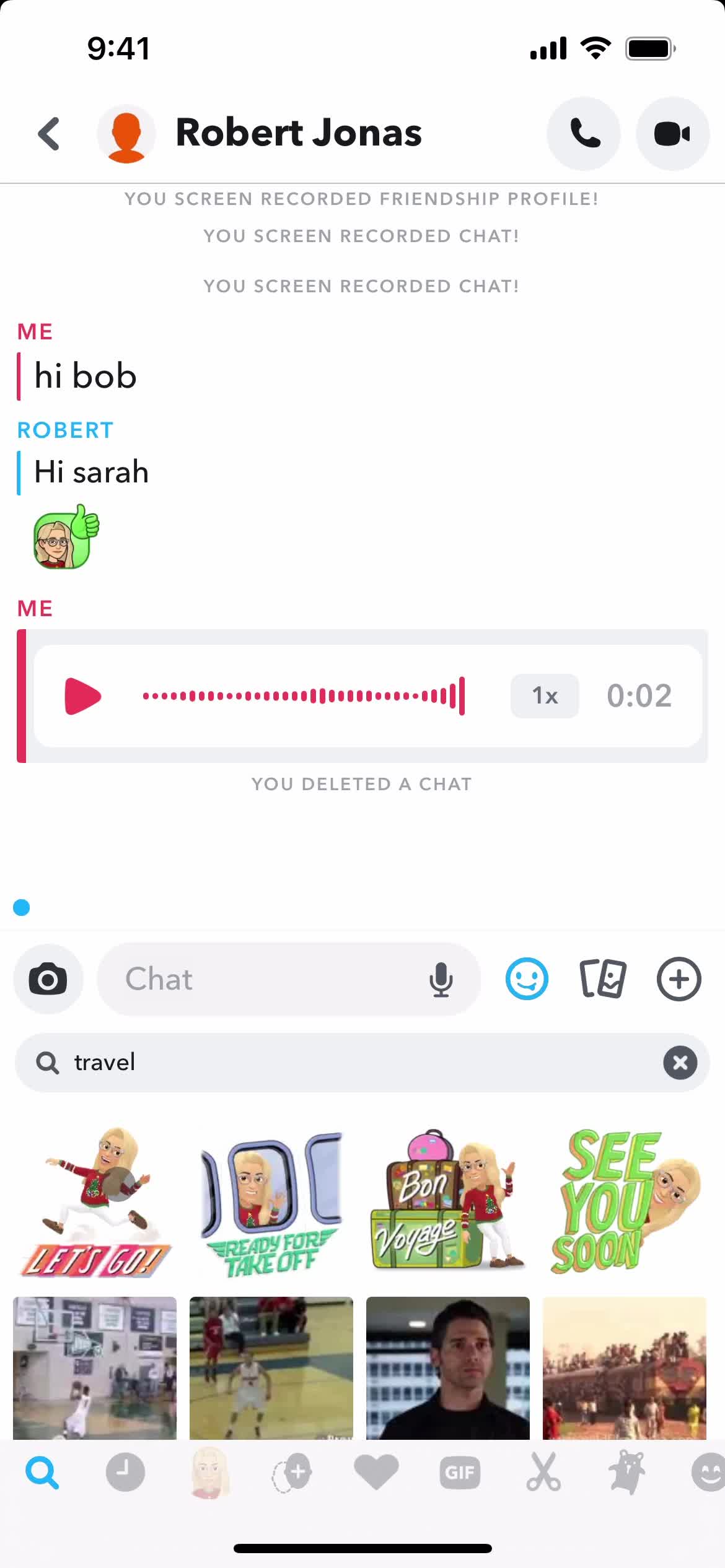 Chat screenshot