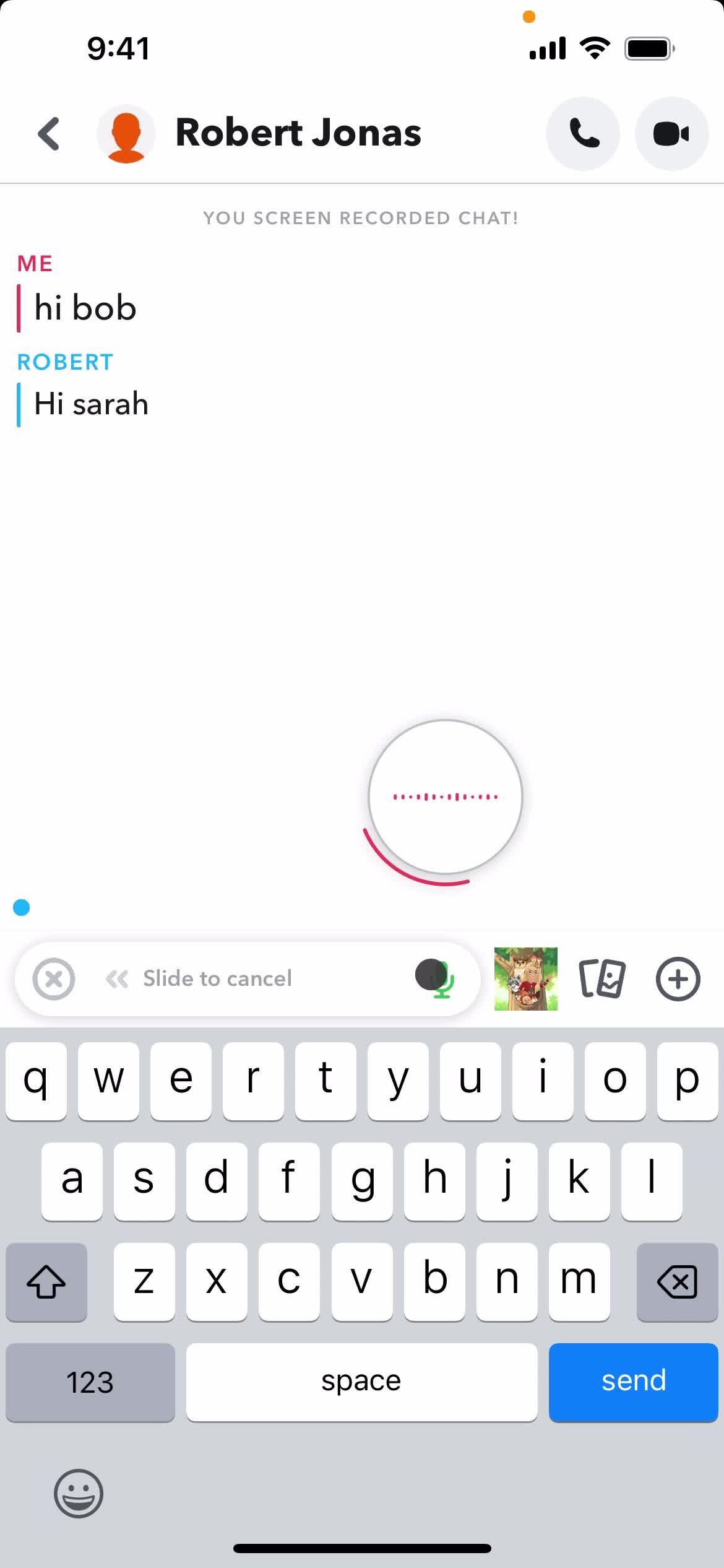 Chat screenshot