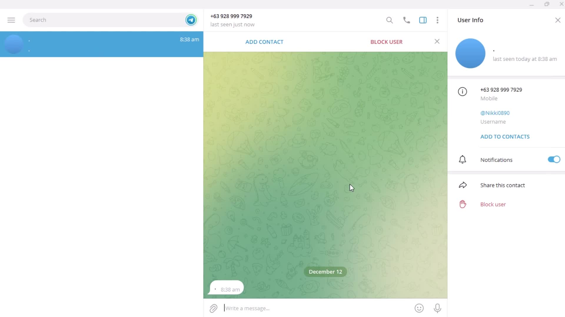 Chatting screenshot