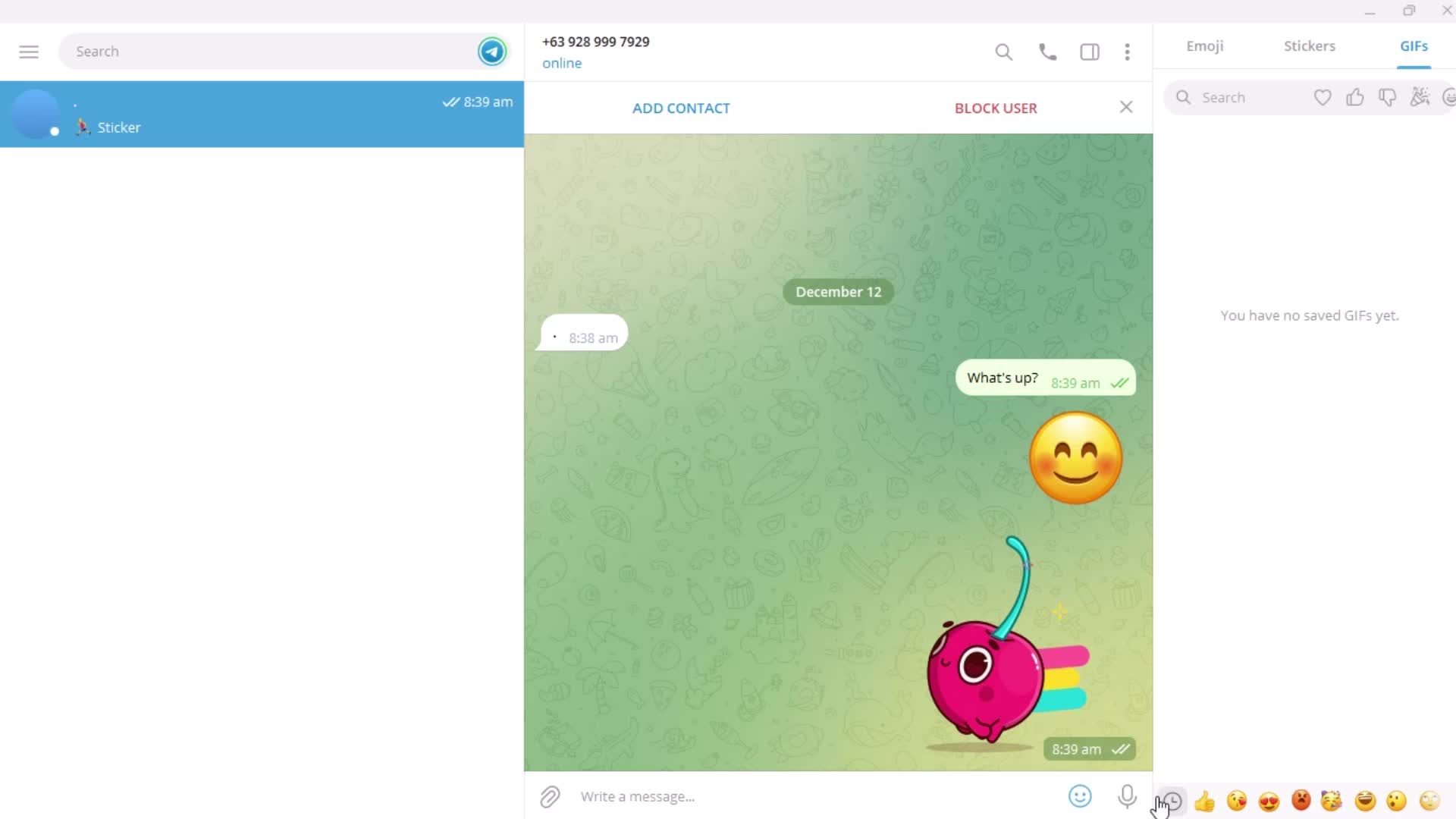 Chatting screenshot