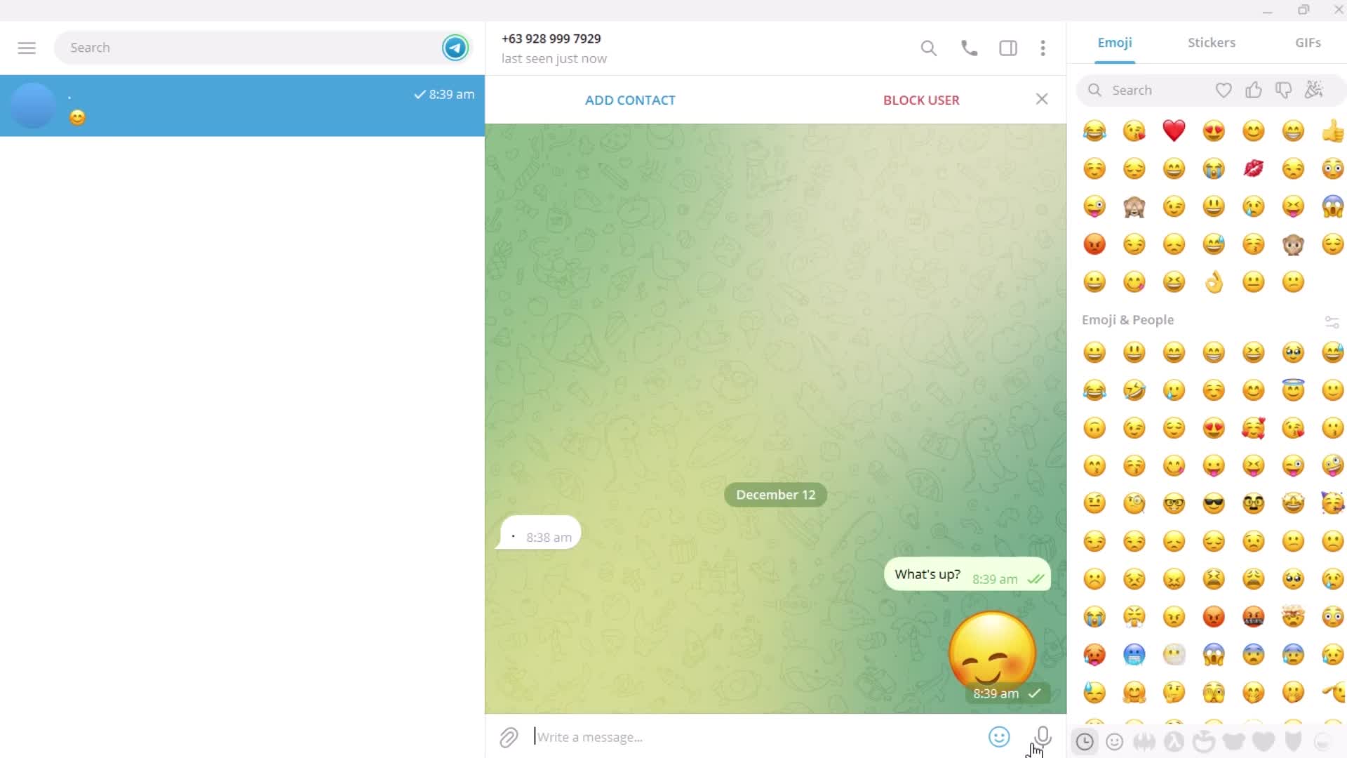 Chatting screenshot