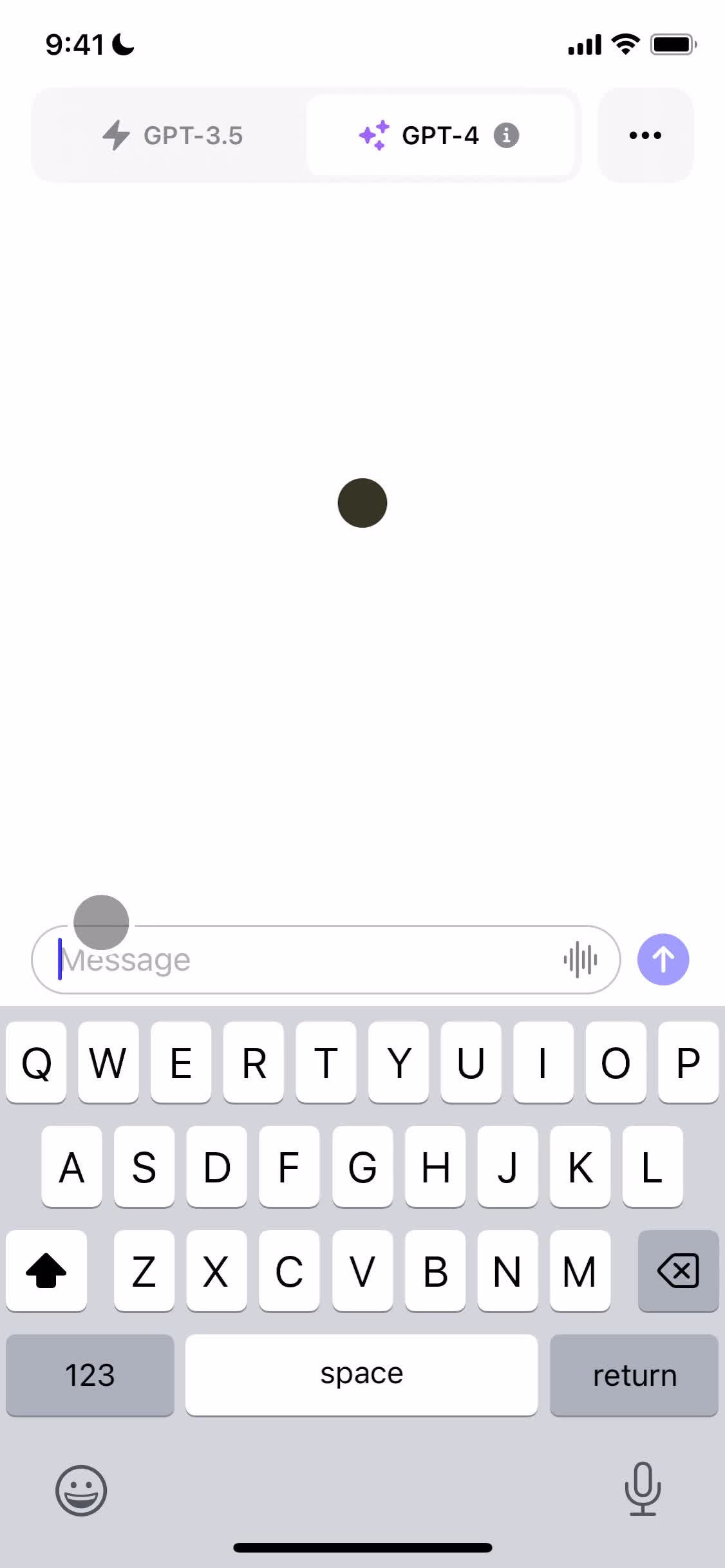 Chat bot screenshot