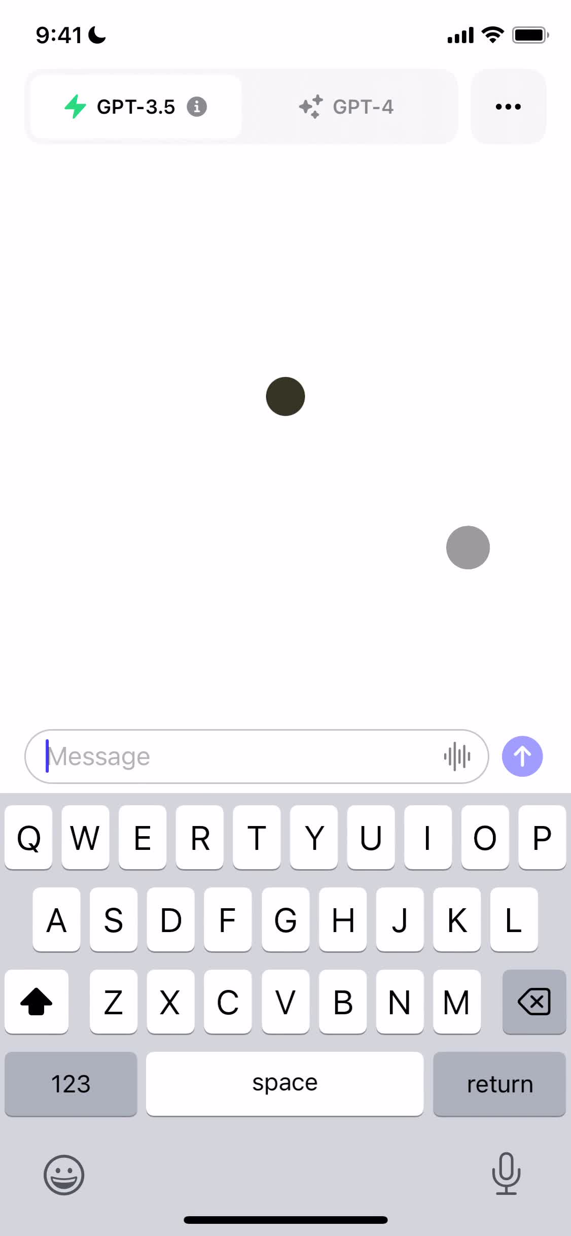 Chat bot screenshot