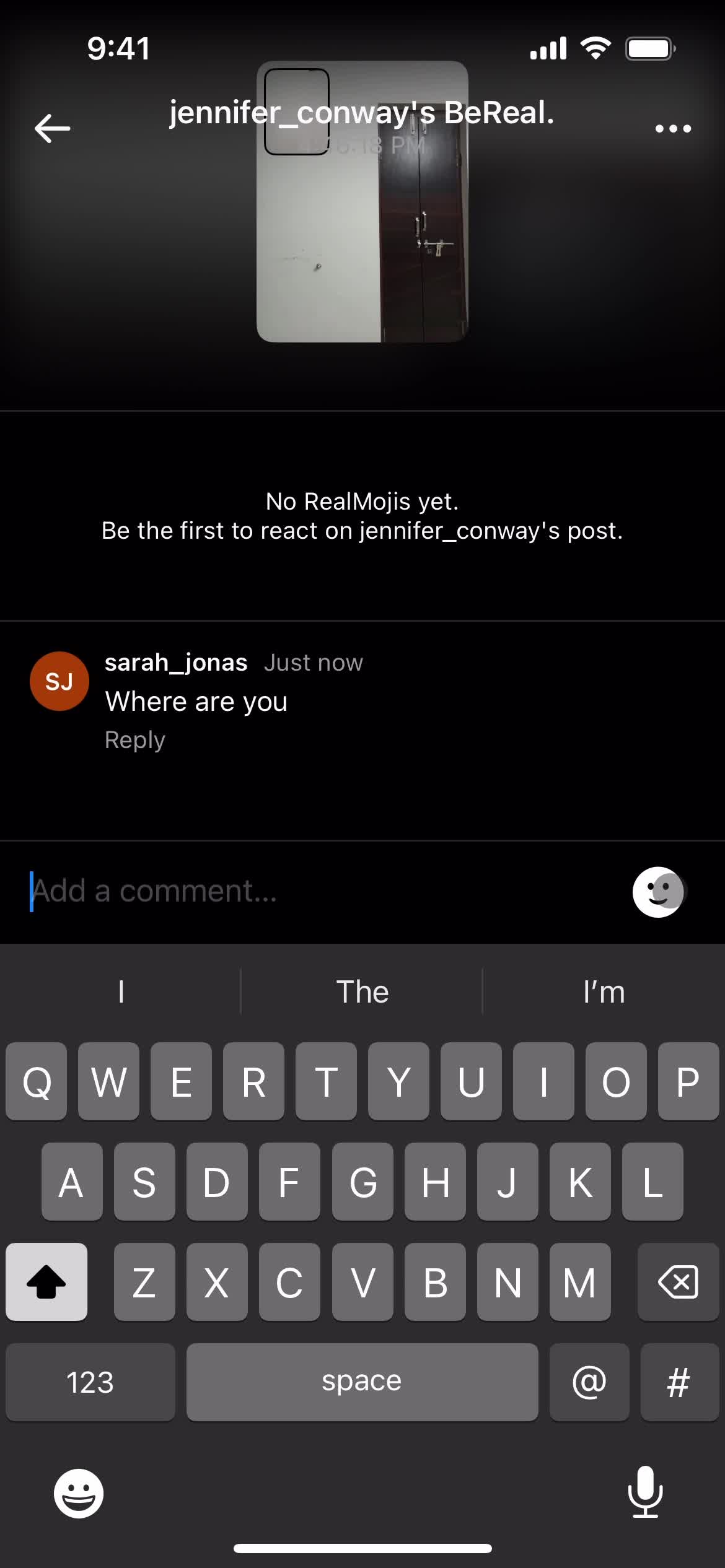 Commenting screenshot