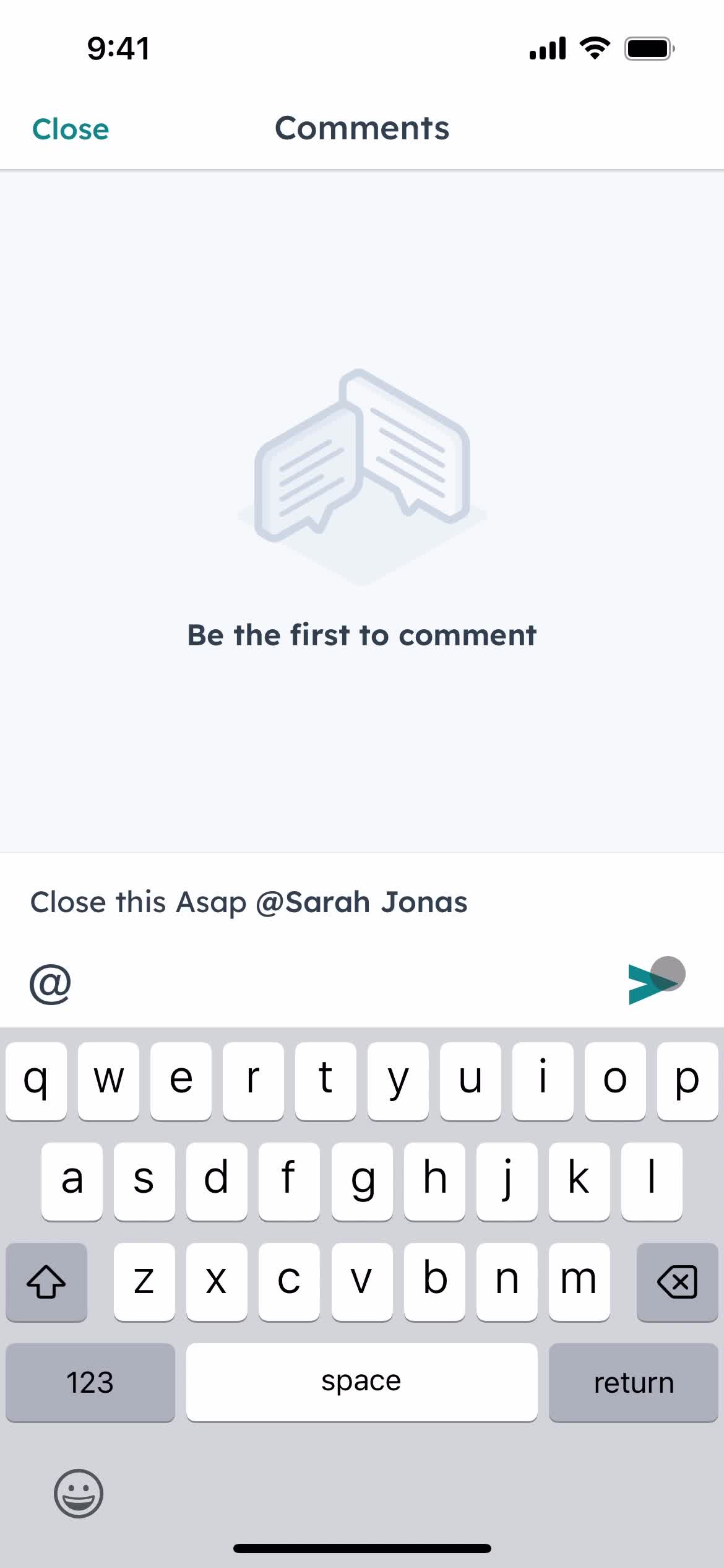 Commenting screenshot