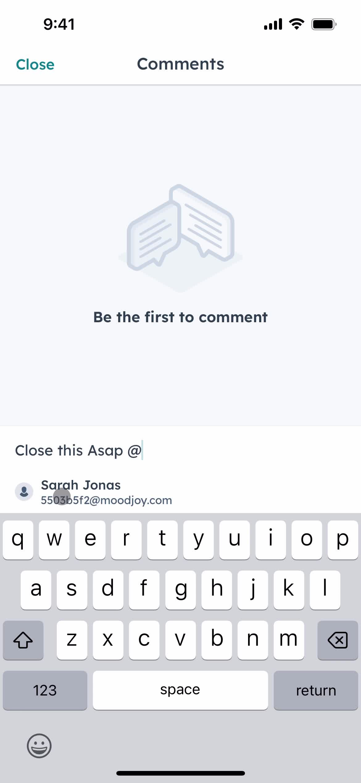 Commenting screenshot