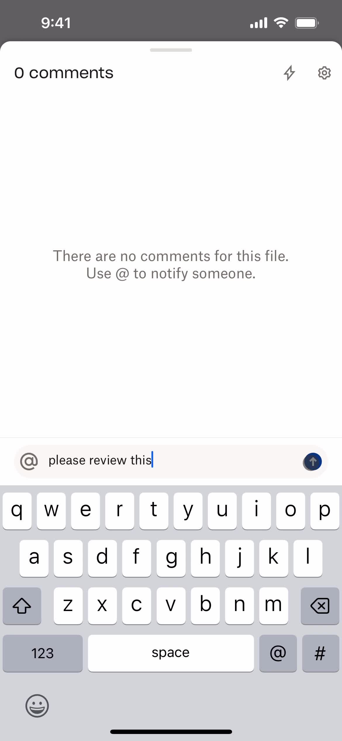 Commenting screenshot