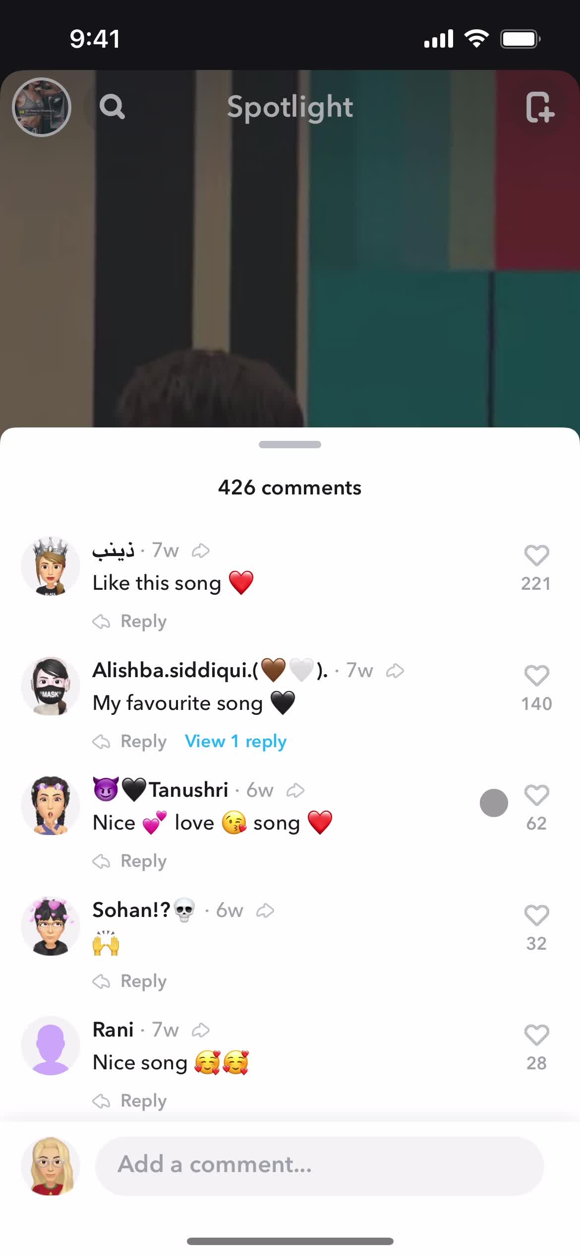 Commenting screenshot