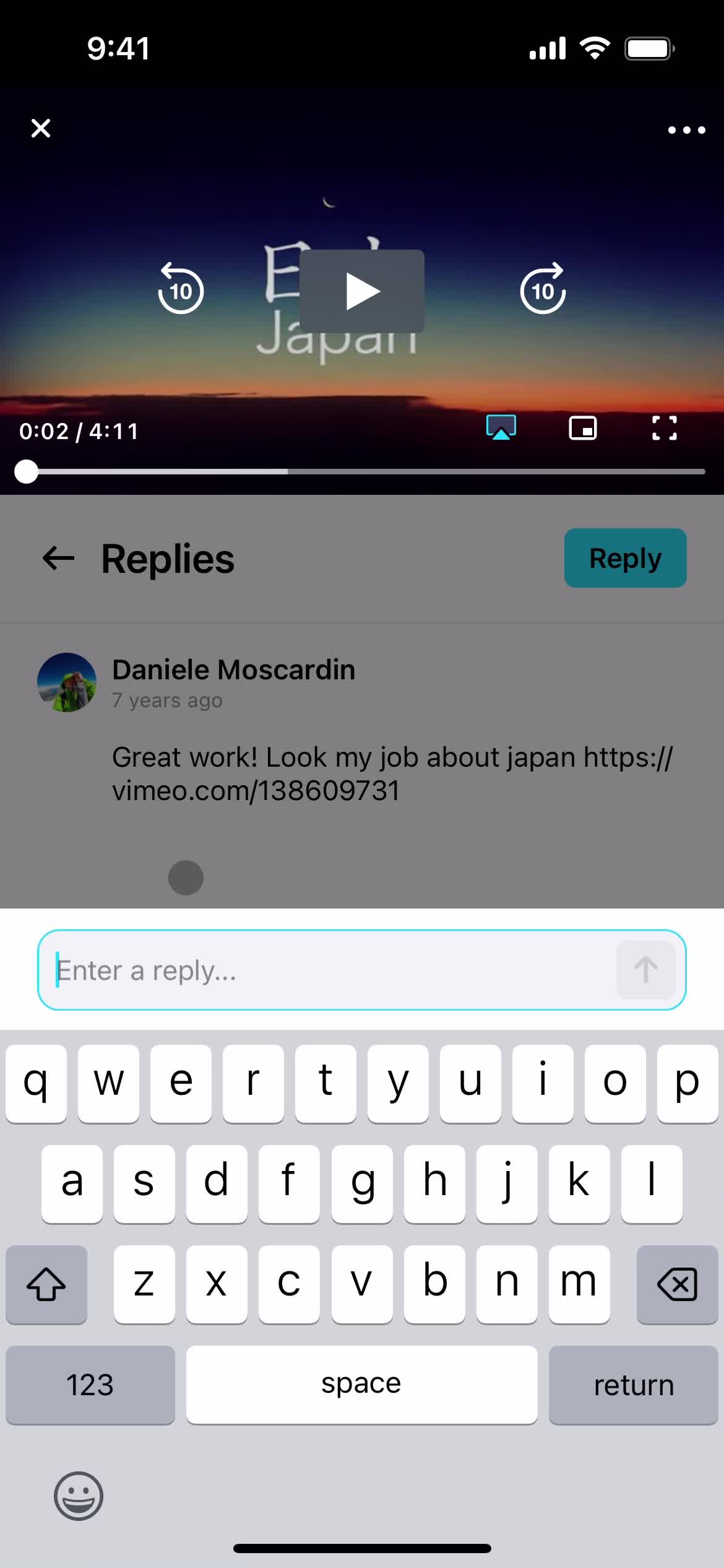 Commenting screenshot