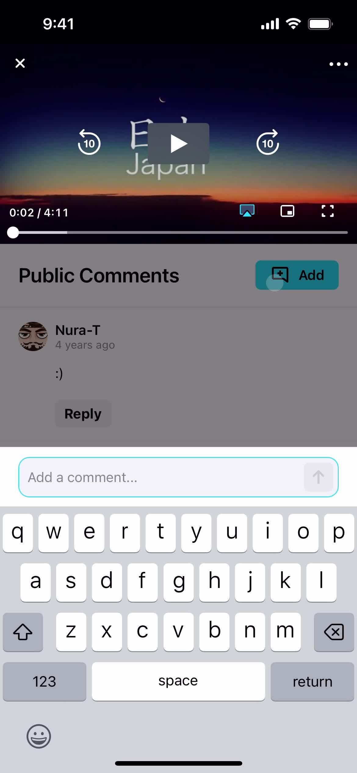 Commenting screenshot