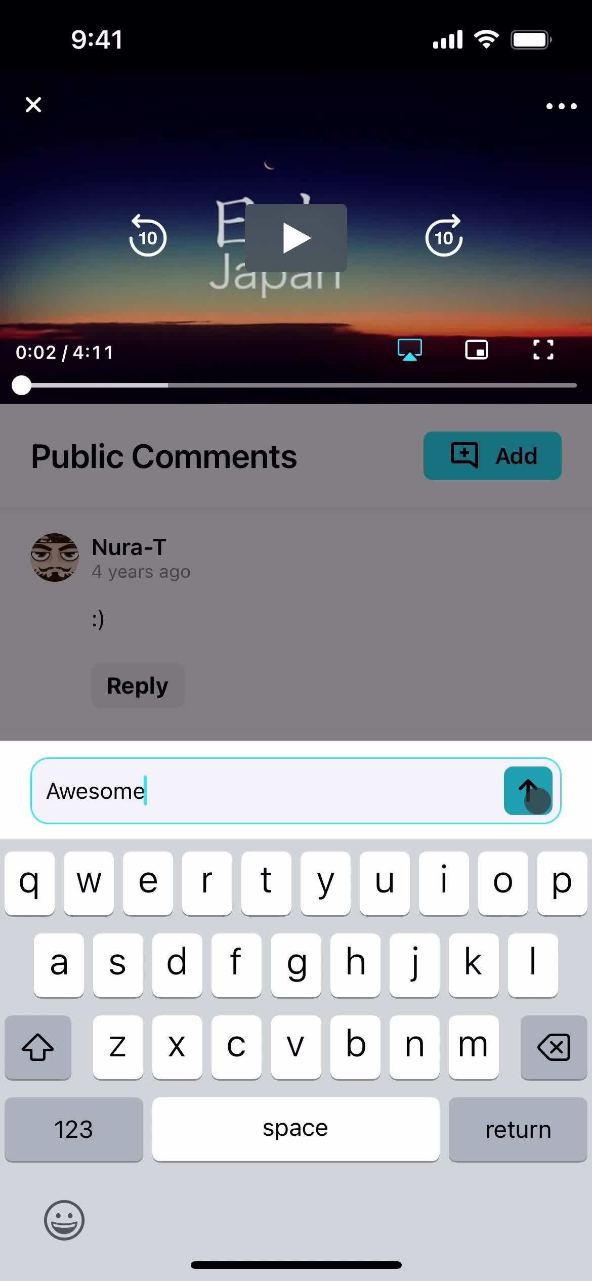 Commenting screenshot