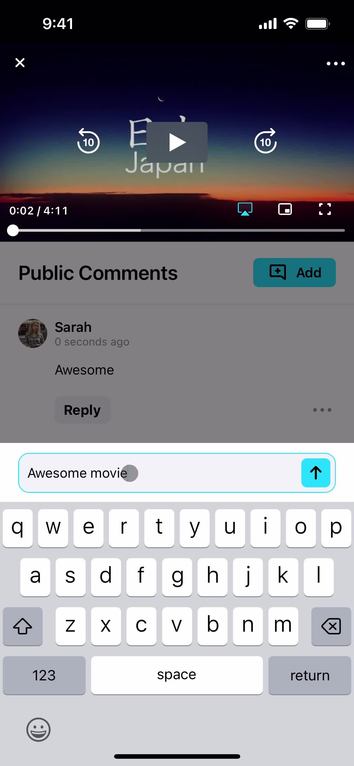 Commenting screenshot