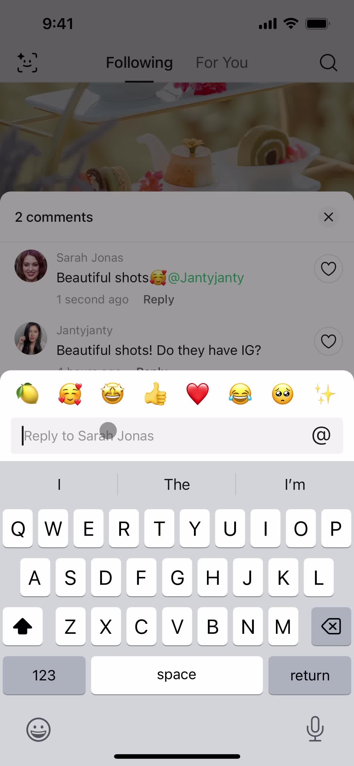 Commenting screenshot