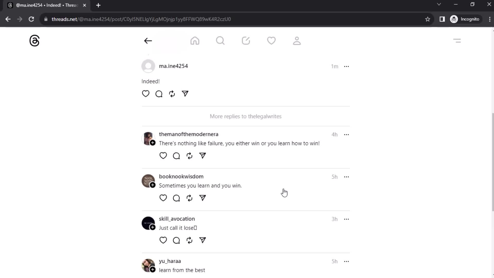 Commenting screenshot