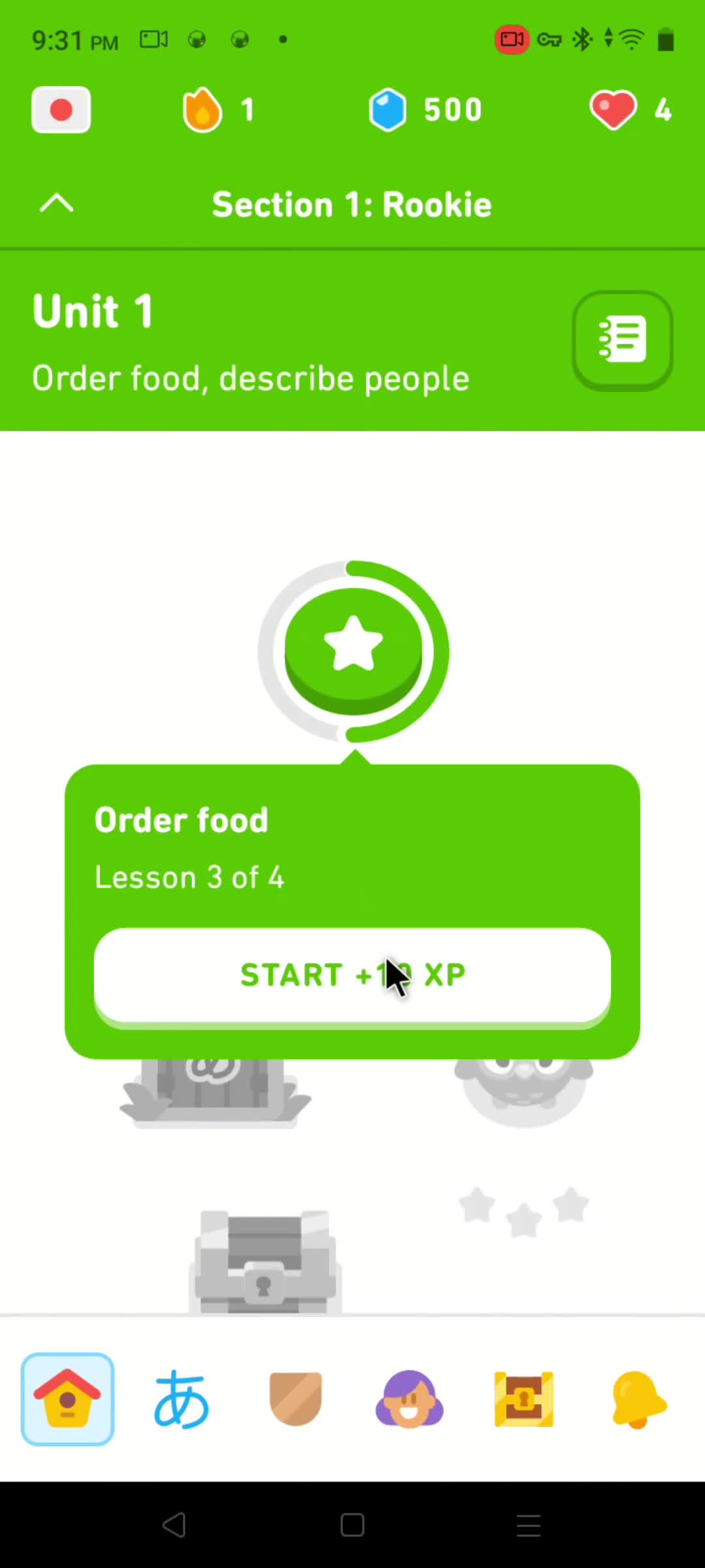 Completing a level on Duolingo video thumbnail