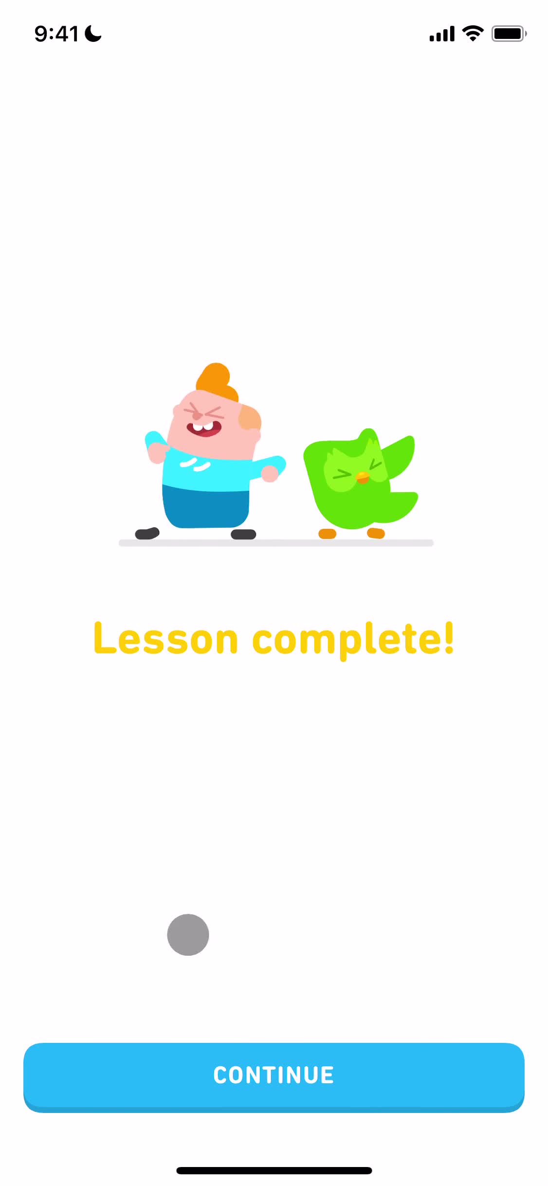 Completing a level on Duolingo video thumbnail