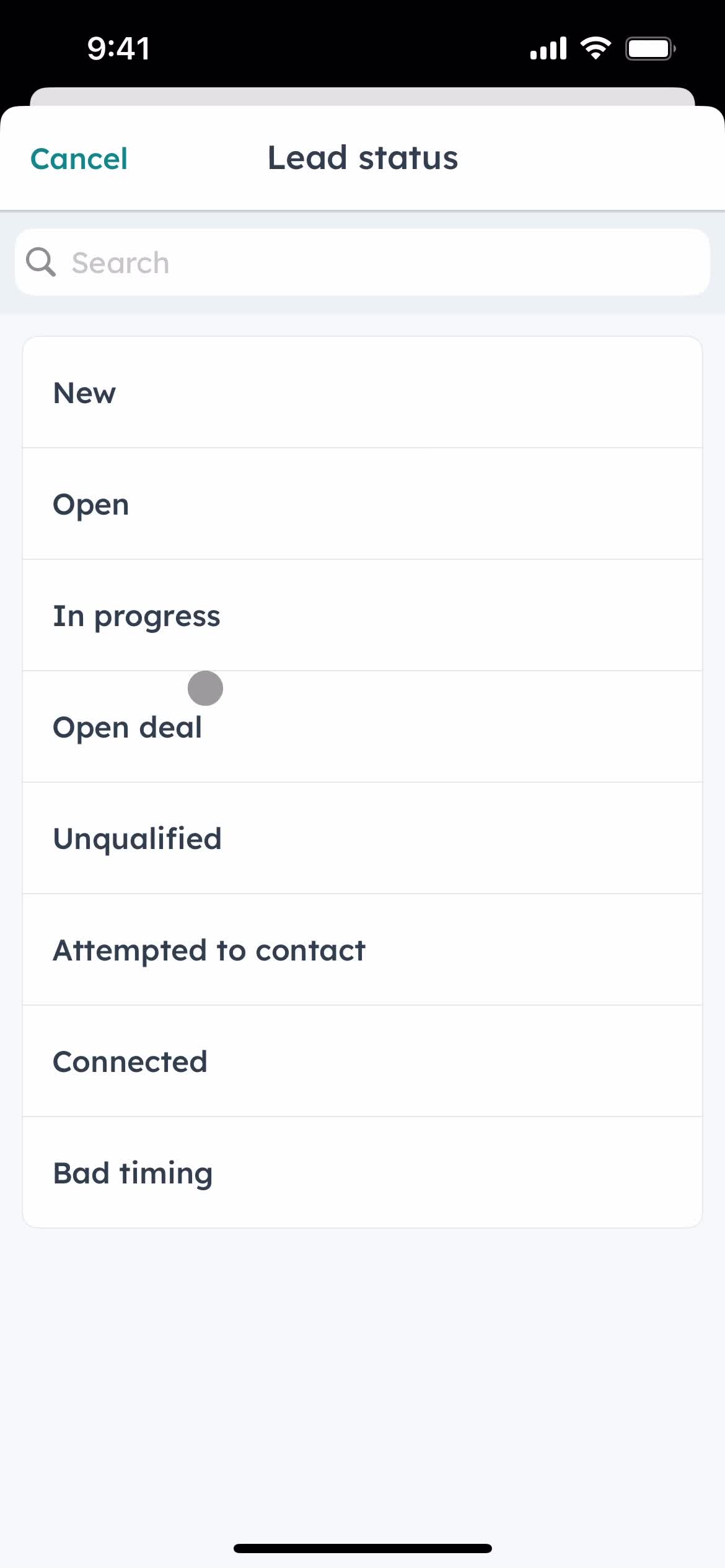 Adding customer to waitlist screenshot