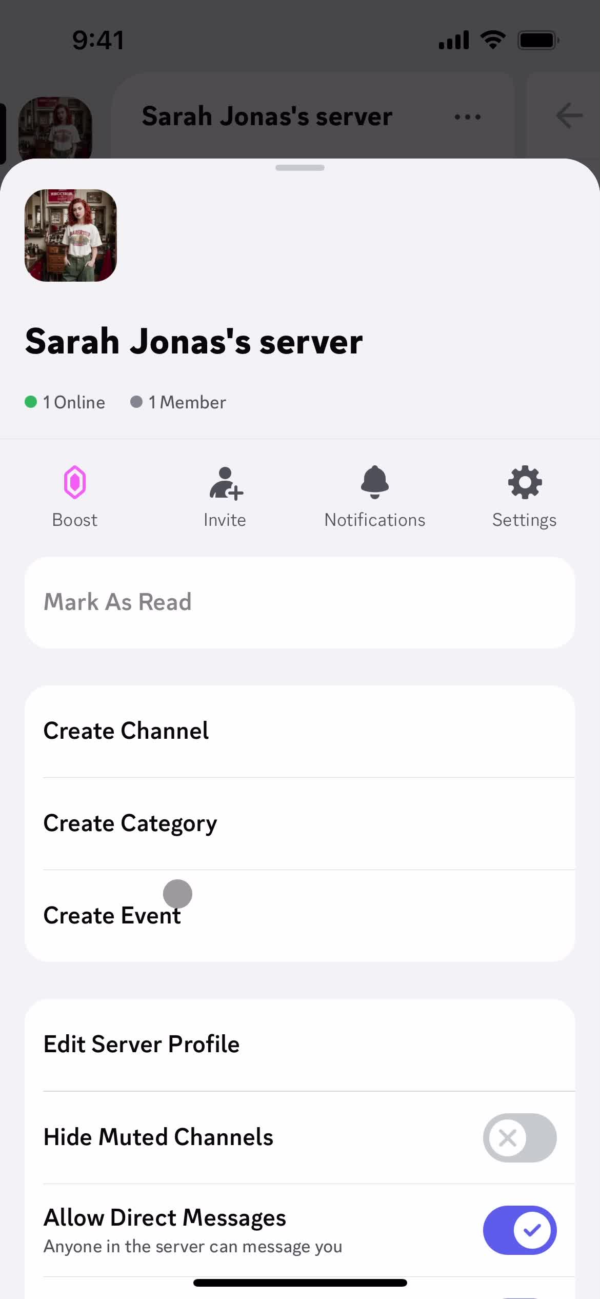 Creating an event screenshot